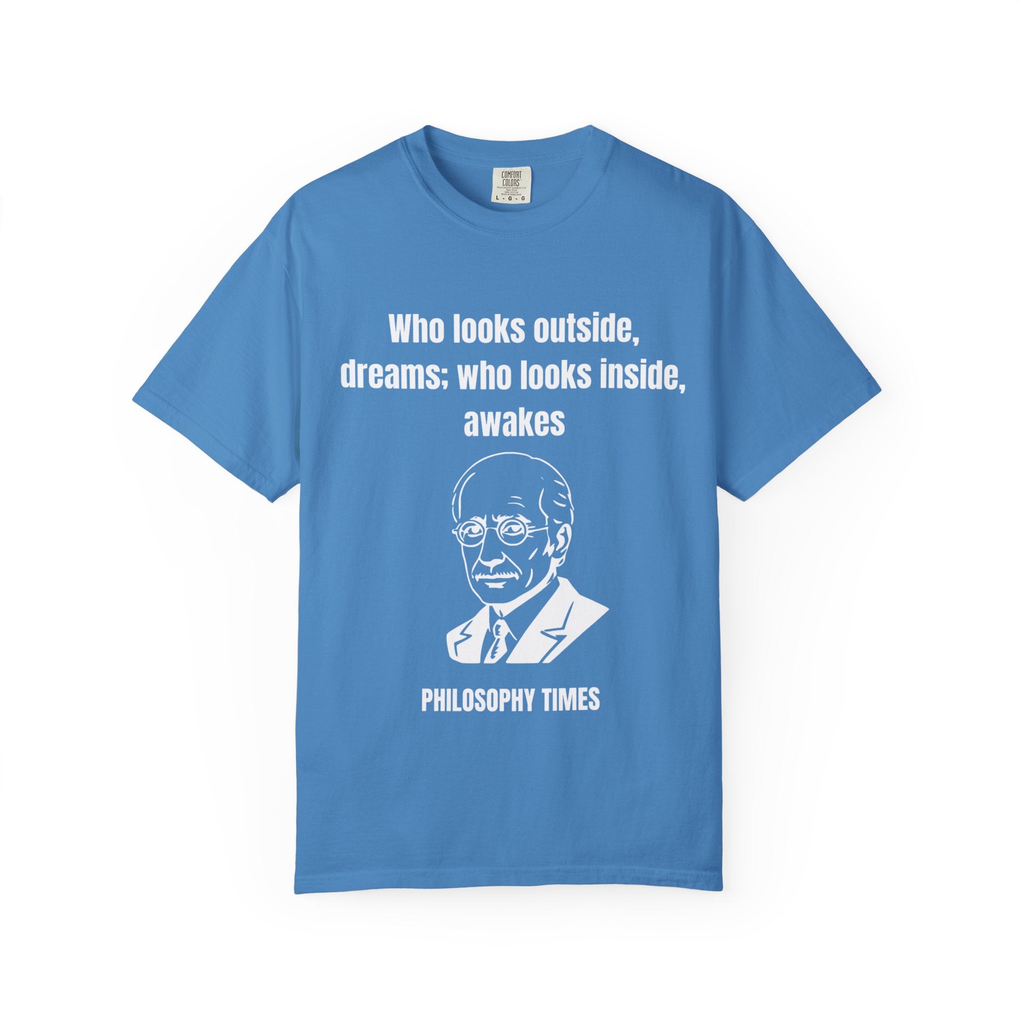 Carl Jung Quote Shirt – 'Who Looks Outside Dreams' Graphic Tee