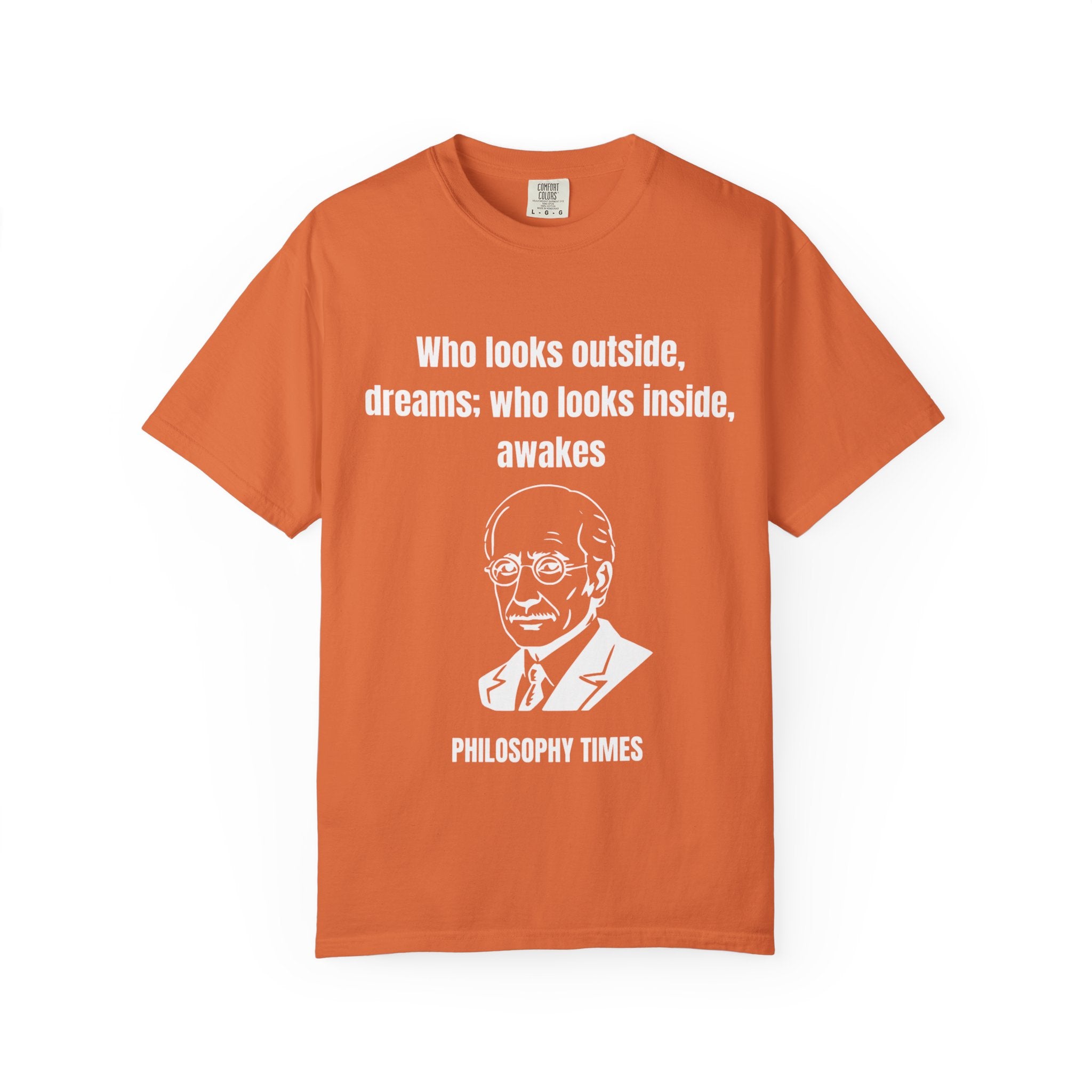 Carl Jung Quote Shirt – 'Who Looks Outside Dreams' Graphic Tee
