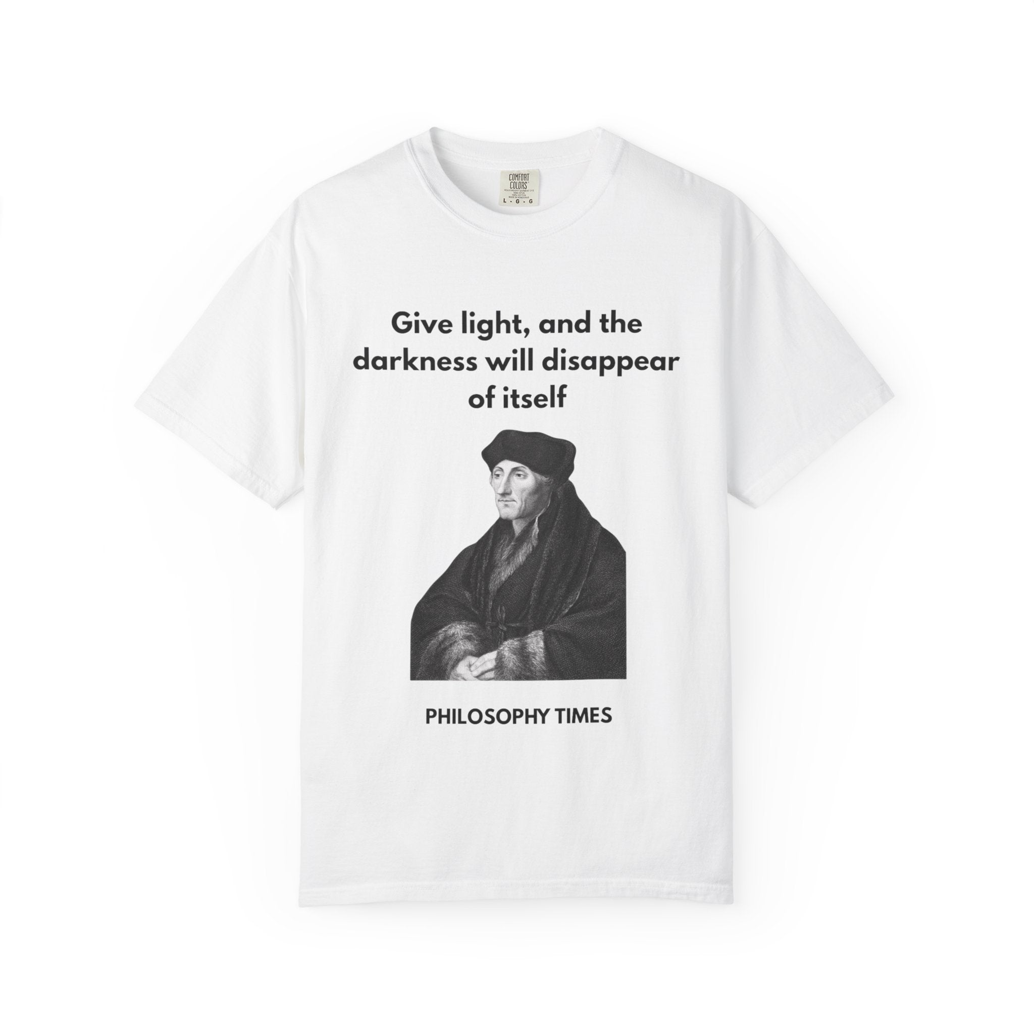 Desiderius Erasmus 'Give Light' Hoodie – Motivational Philosophy Apparel