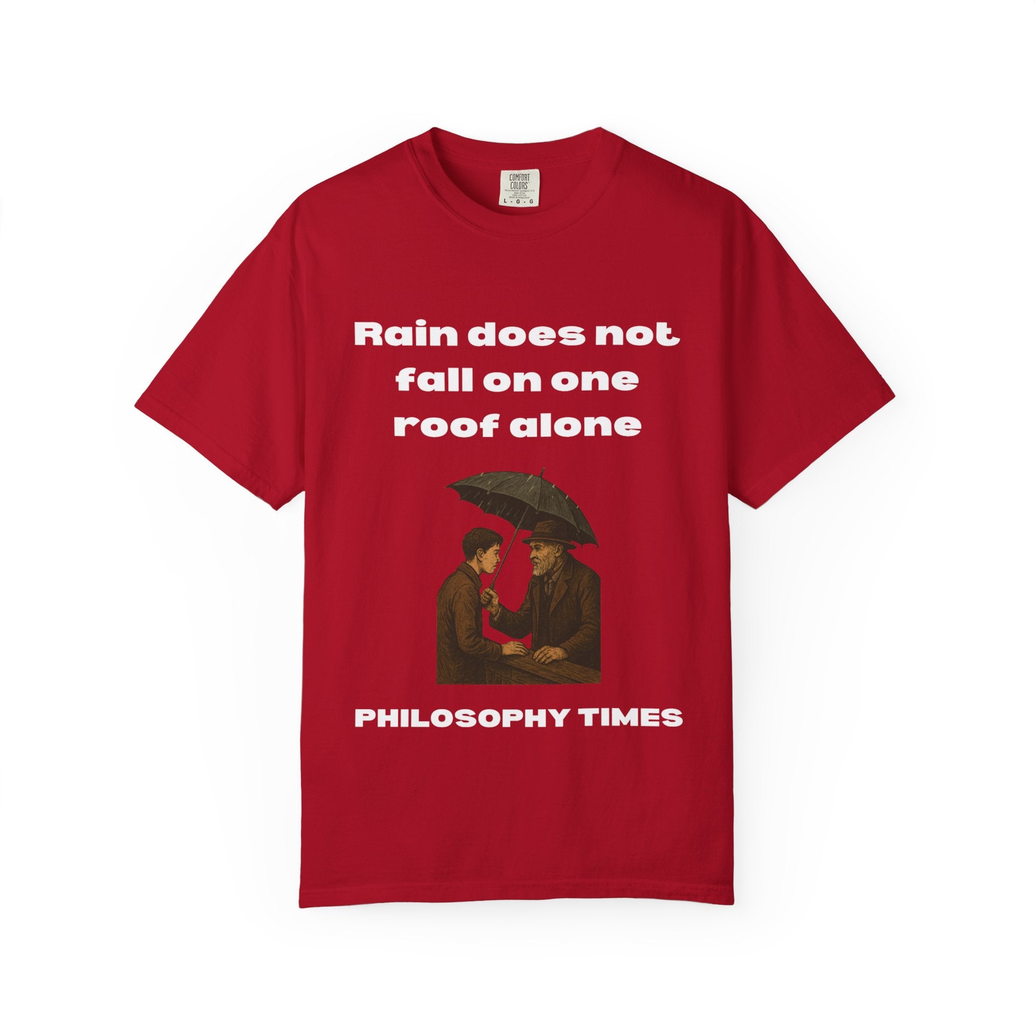 'Rain Does Not Fall on One Roof Alone' T-Shirt – African Proverb Tee