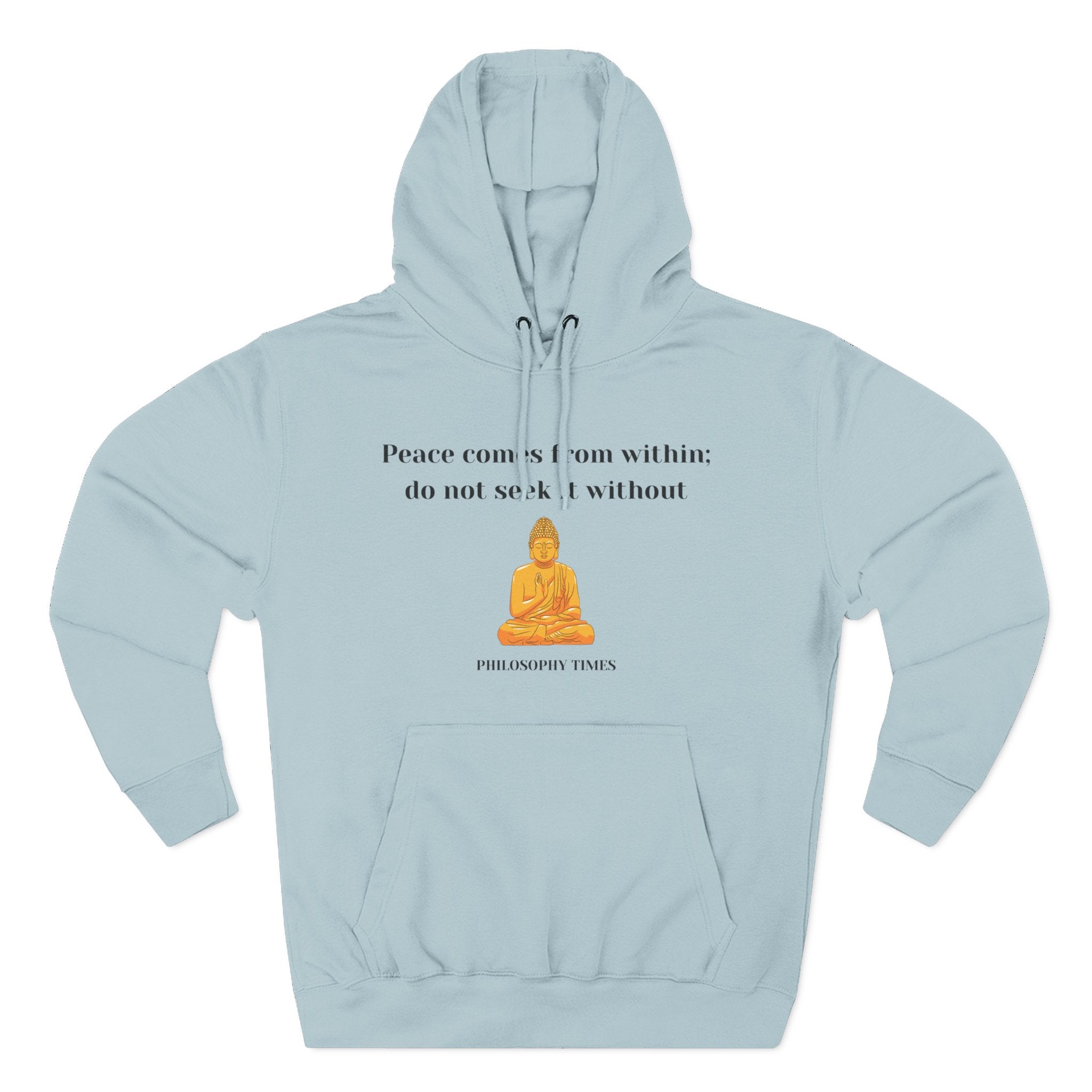 Buddha “Peace Comes From Within” Quote Hoodie – Mindful Apparel