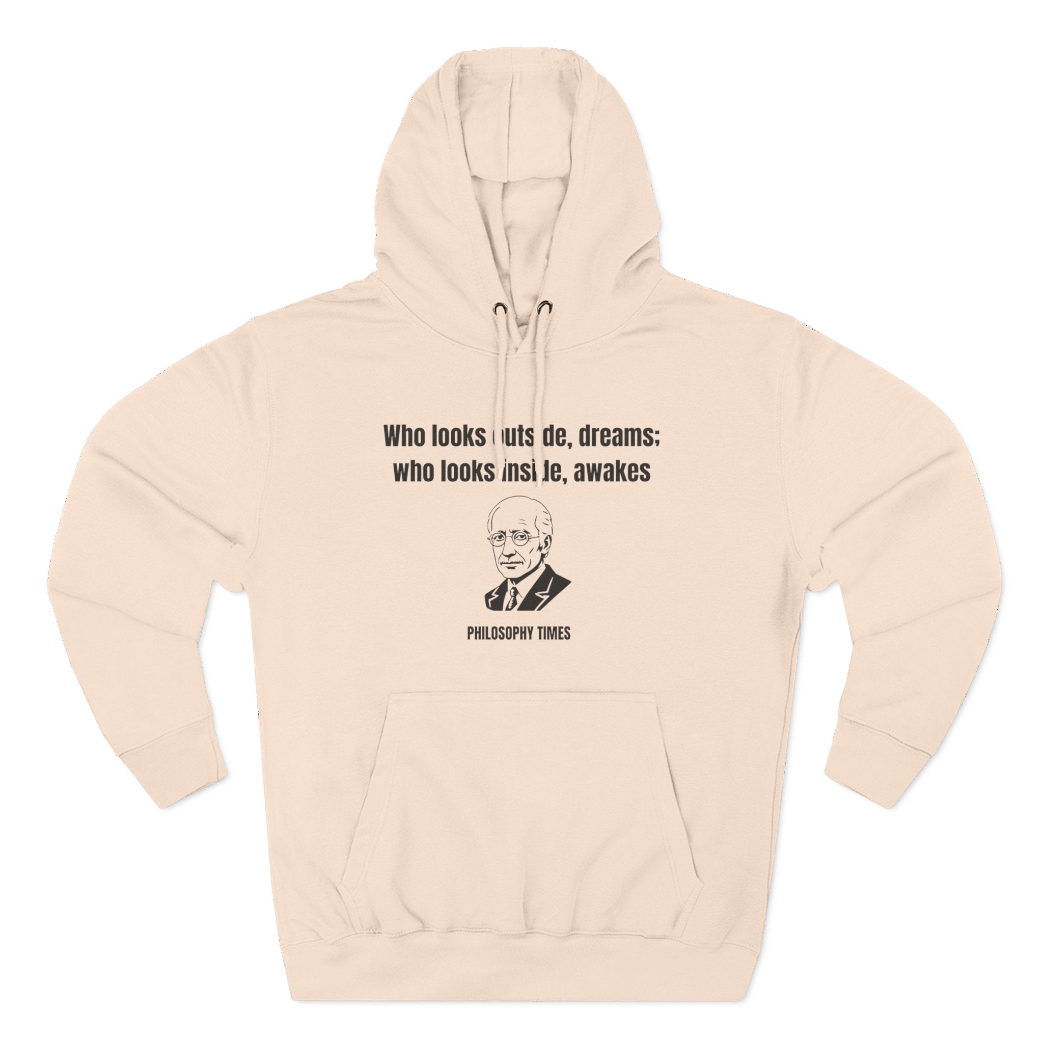 'Who Looks Outside Dreams' Carl Jung Quote Hoodie – Motivational Apparel