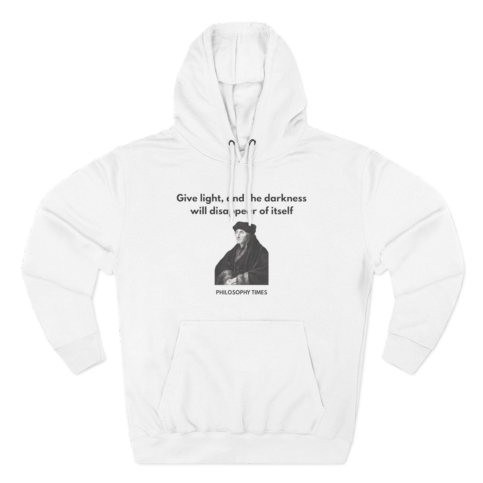 'Give Light' Hoodie – Desiderius Erasmus Quote | Motivational Philosophy Clothing