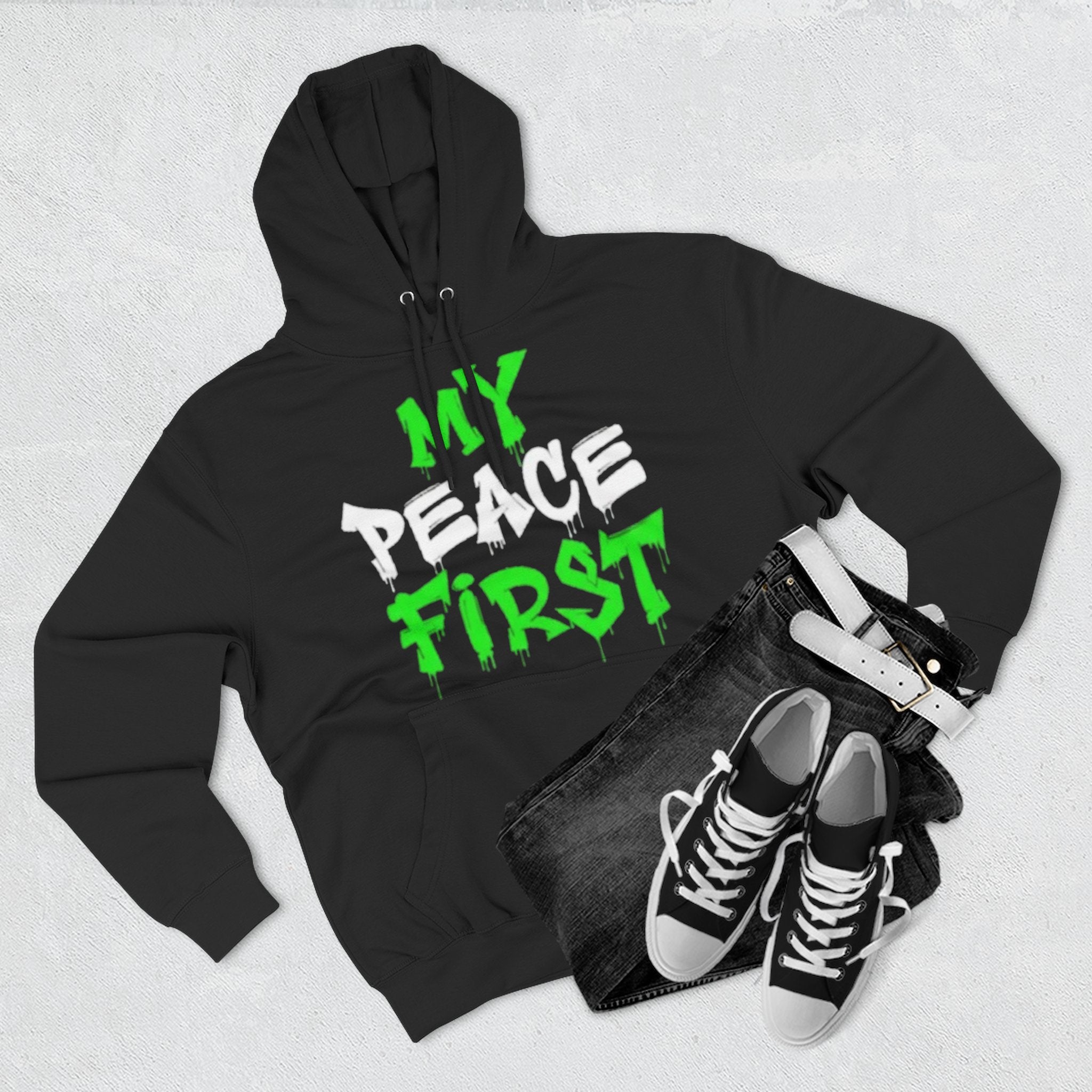 Stoic Hoodie My Peace First - vivbyen Bold Graffiti Streetwear Pullover