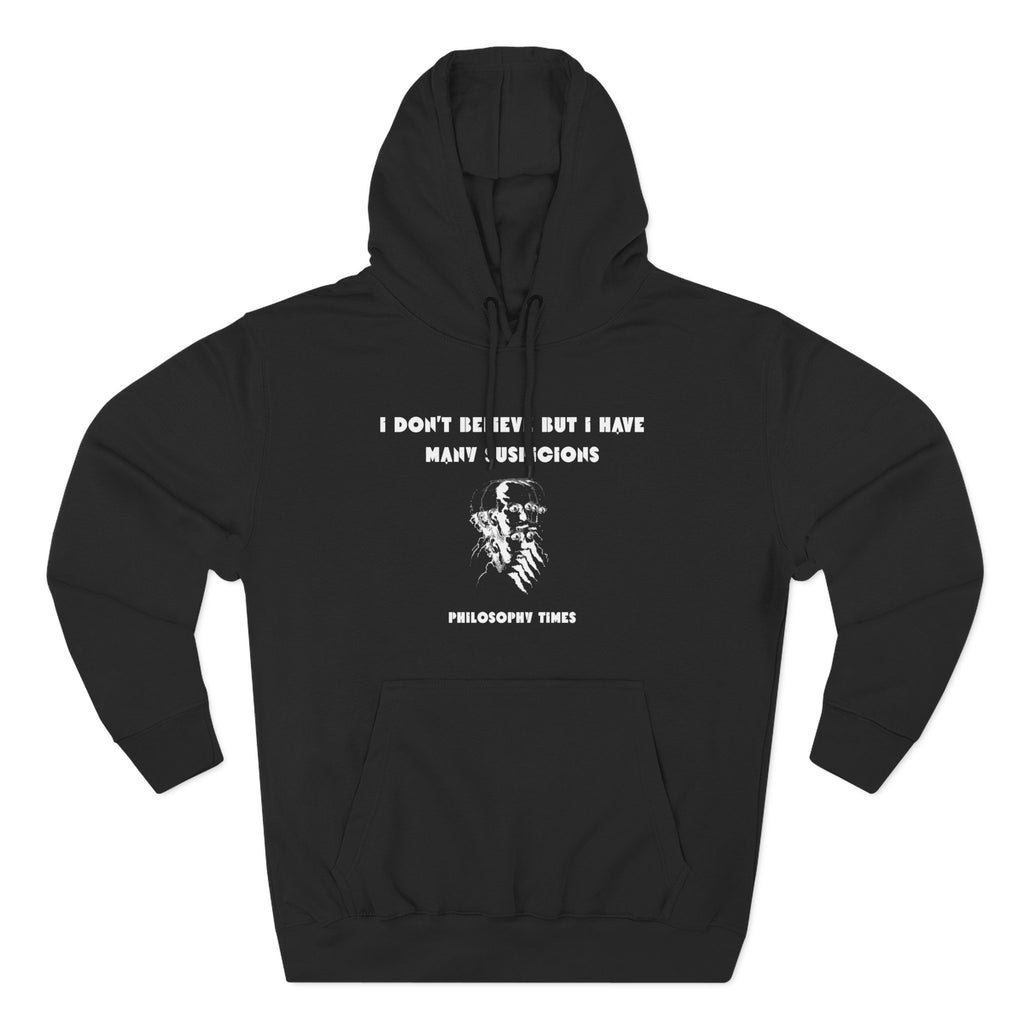 Robert Anton Wilson “I Have Many Suspicions” - Cozy Fleece Hoodie