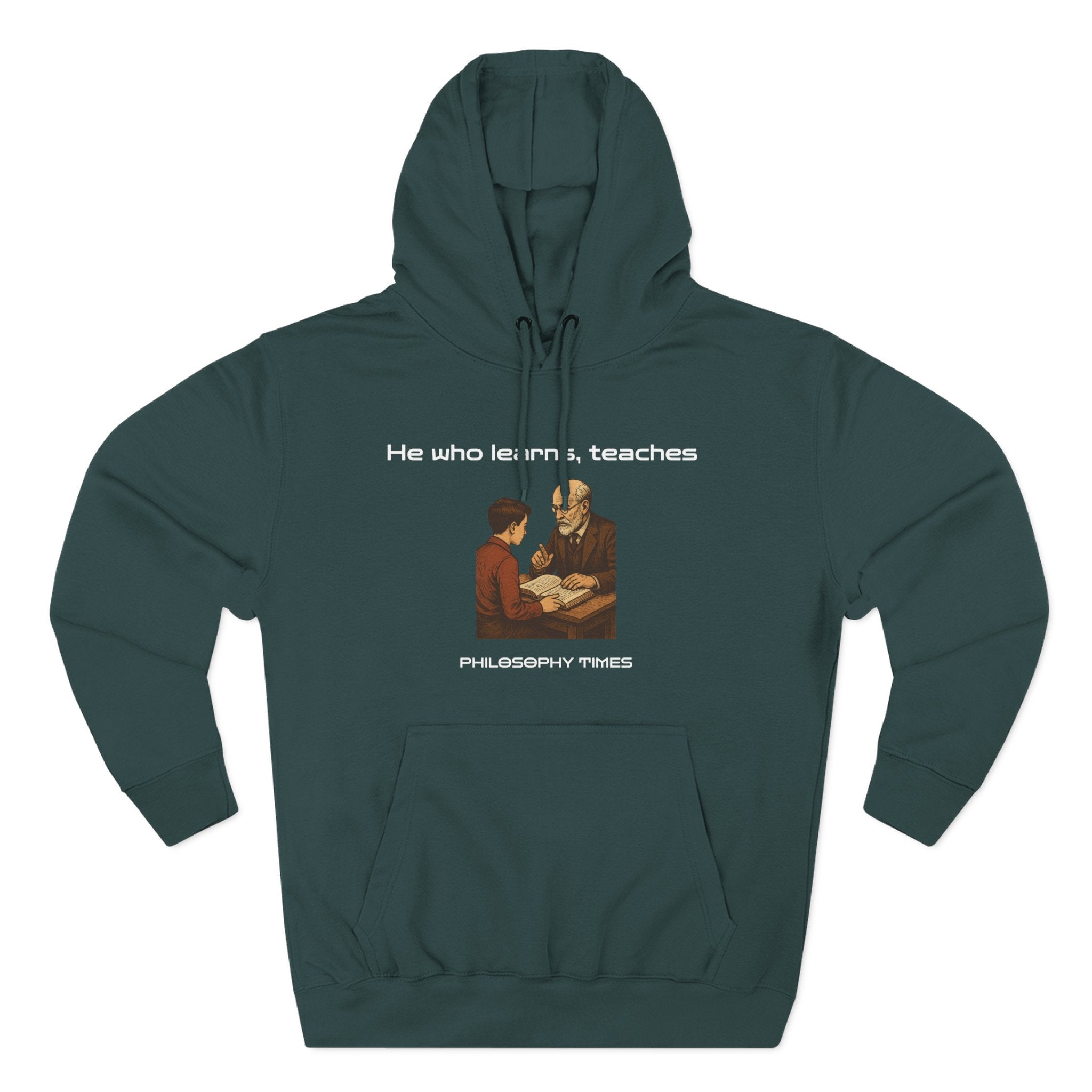 "He Who Learns, Teaches" Quote Apparel - African Proverb Hoodie