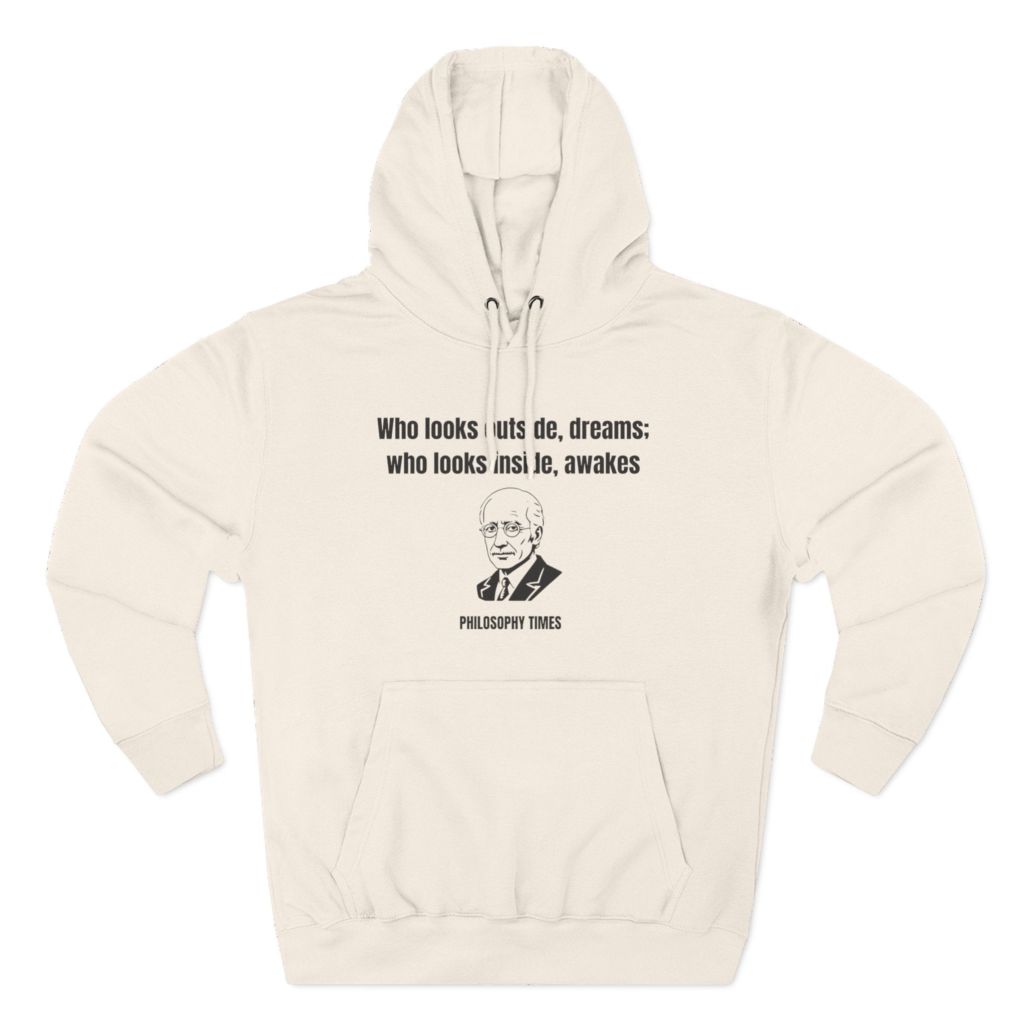 'Who Looks Outside Dreams' Carl Jung Quote Hoodie – Motivational Apparel