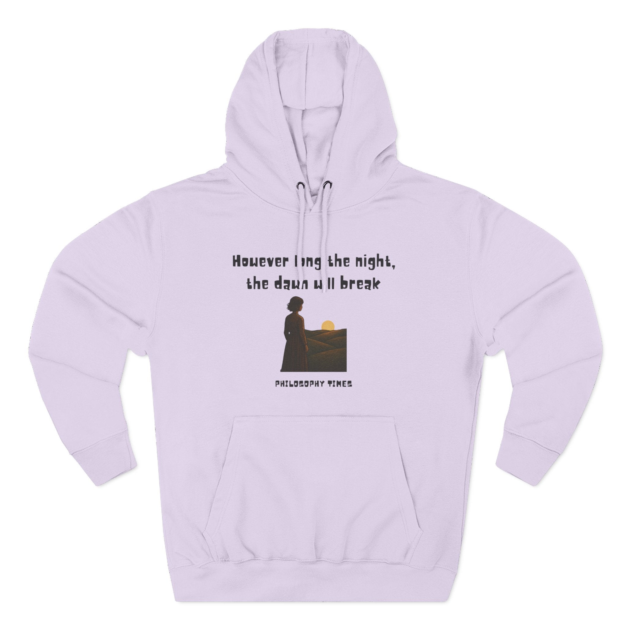 African Proverb Hoodie – “However Long the Night, the Dawn Will Break”