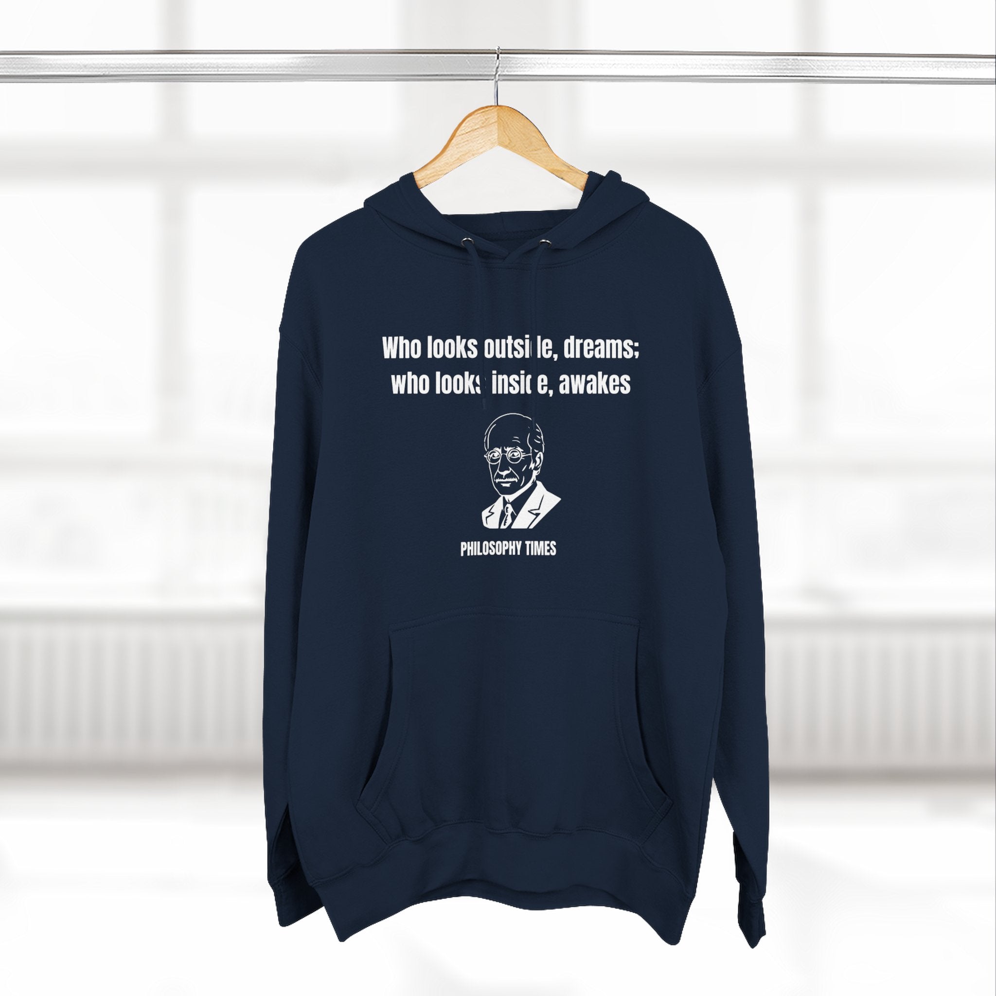 'Who Looks Outside Dreams' Carl Jung Quote Hoodie – Motivational Apparel