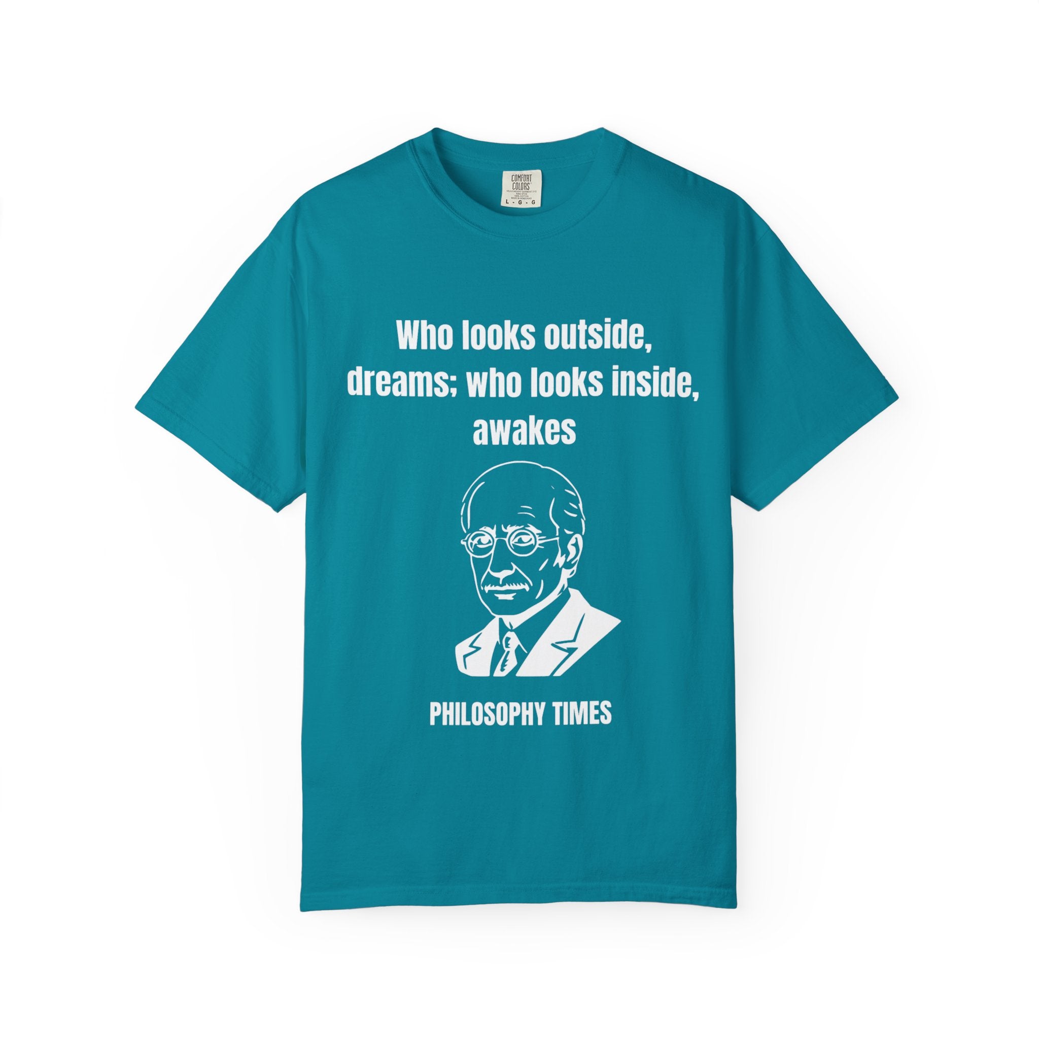 Carl Jung Quote Shirt – 'Who Looks Outside Dreams' Graphic Tee