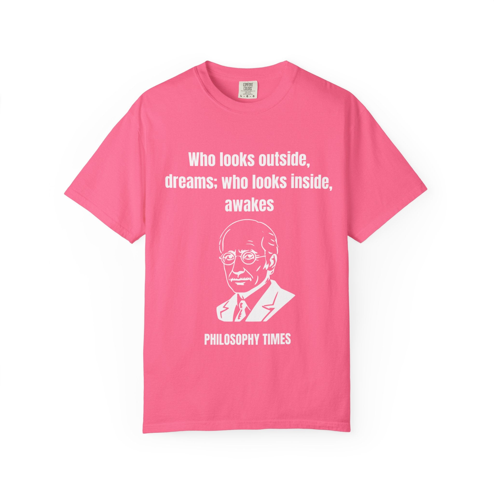Carl Jung Quote Shirt – 'Who Looks Outside Dreams' Graphic Tee