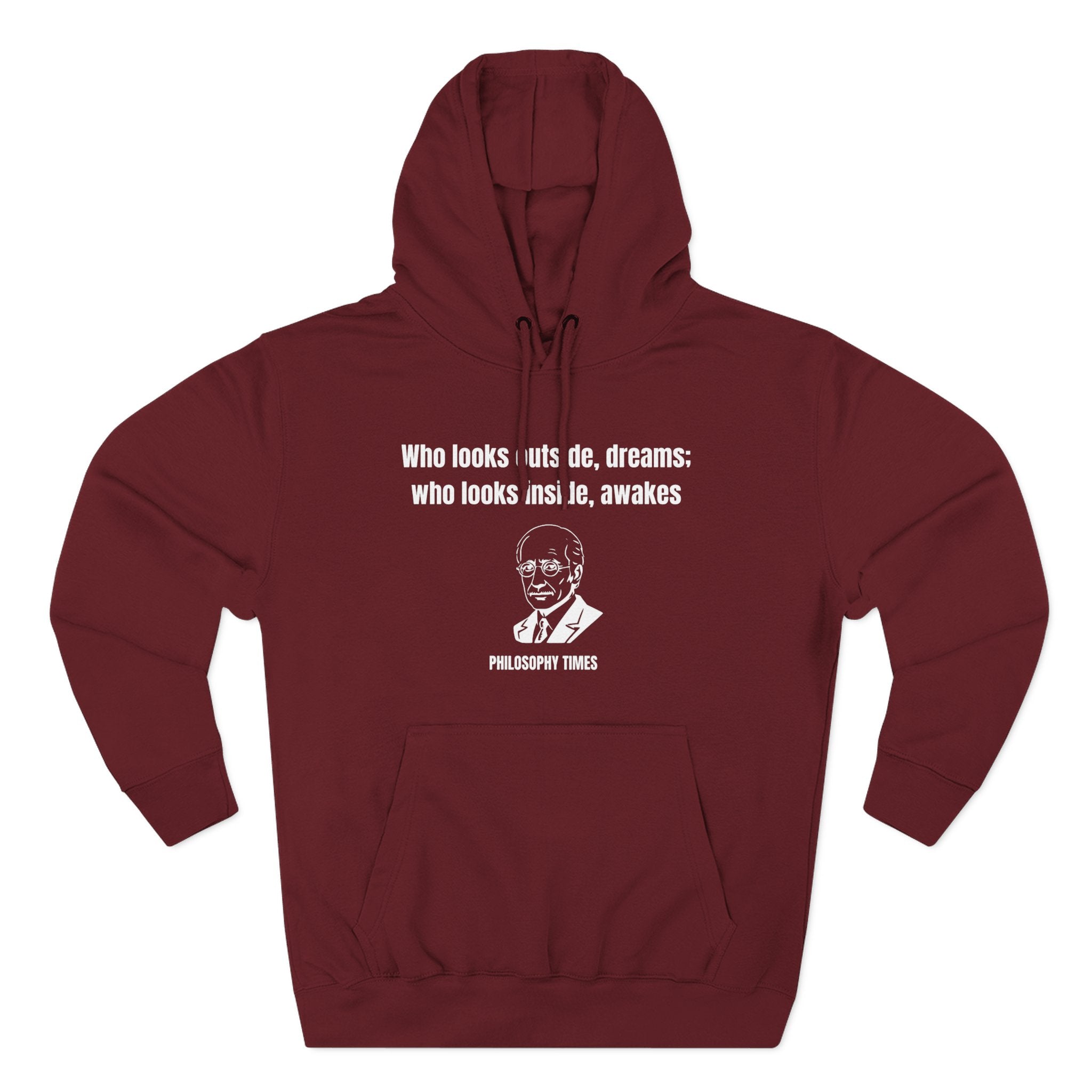 'Who Looks Outside Dreams' Carl Jung Quote Hoodie – Motivational Apparel