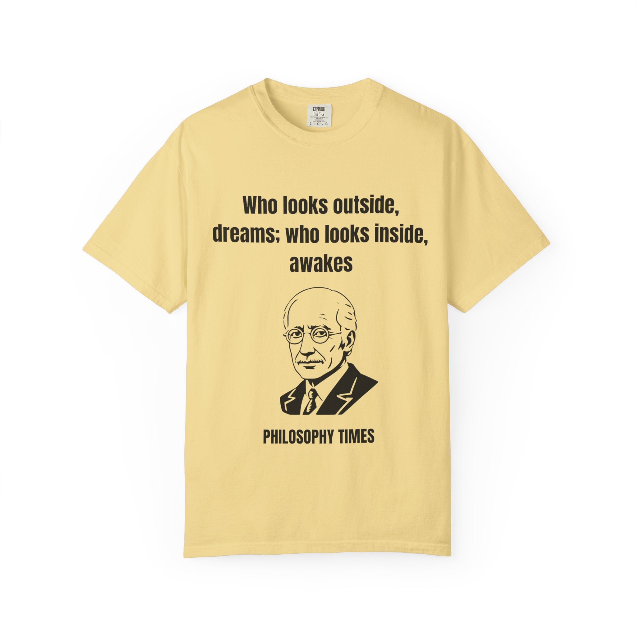Carl Jung Quote Shirt – 'Who Looks Outside Dreams' Graphic Tee