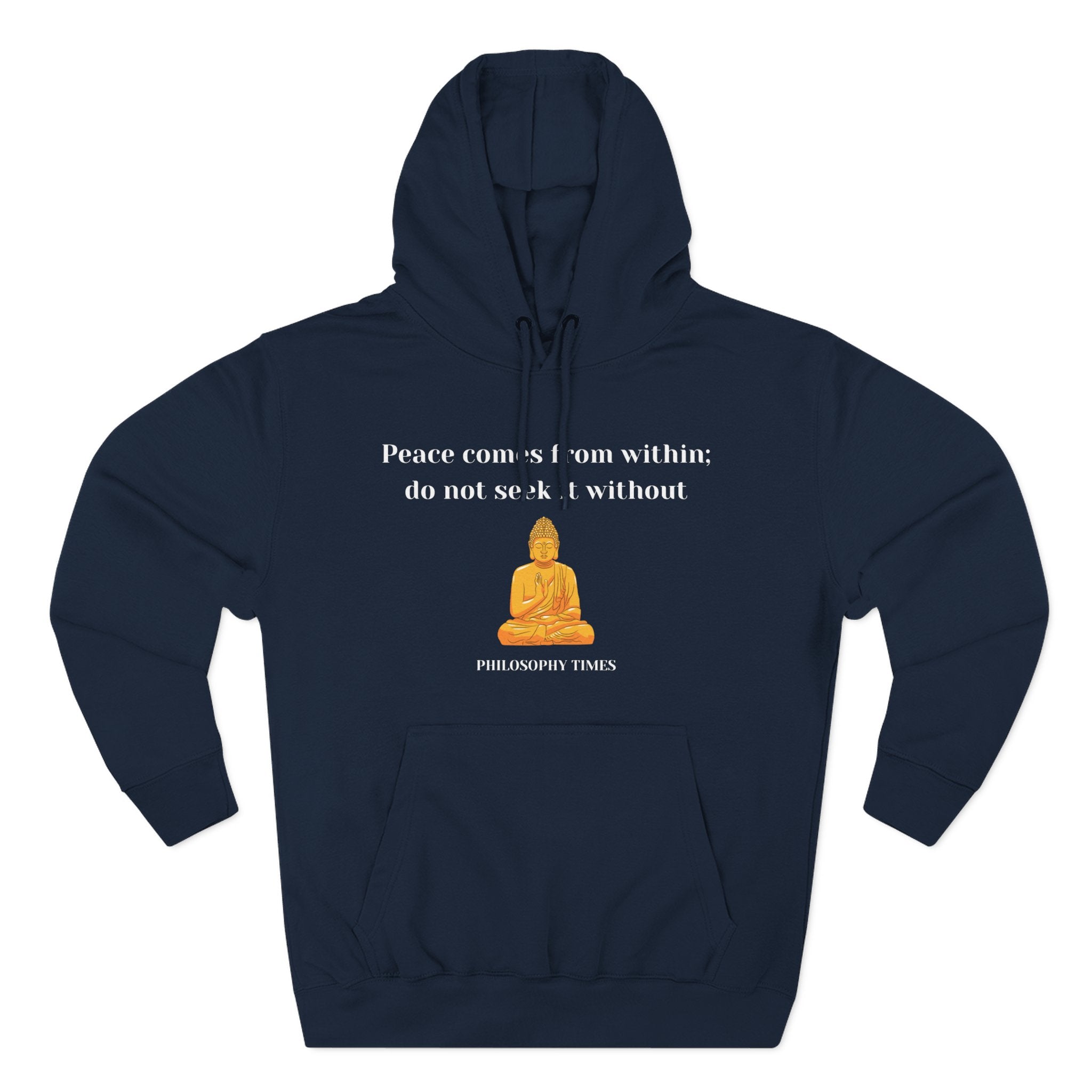 Buddha “Peace Comes From Within” Quote Hoodie – Mindful Apparel