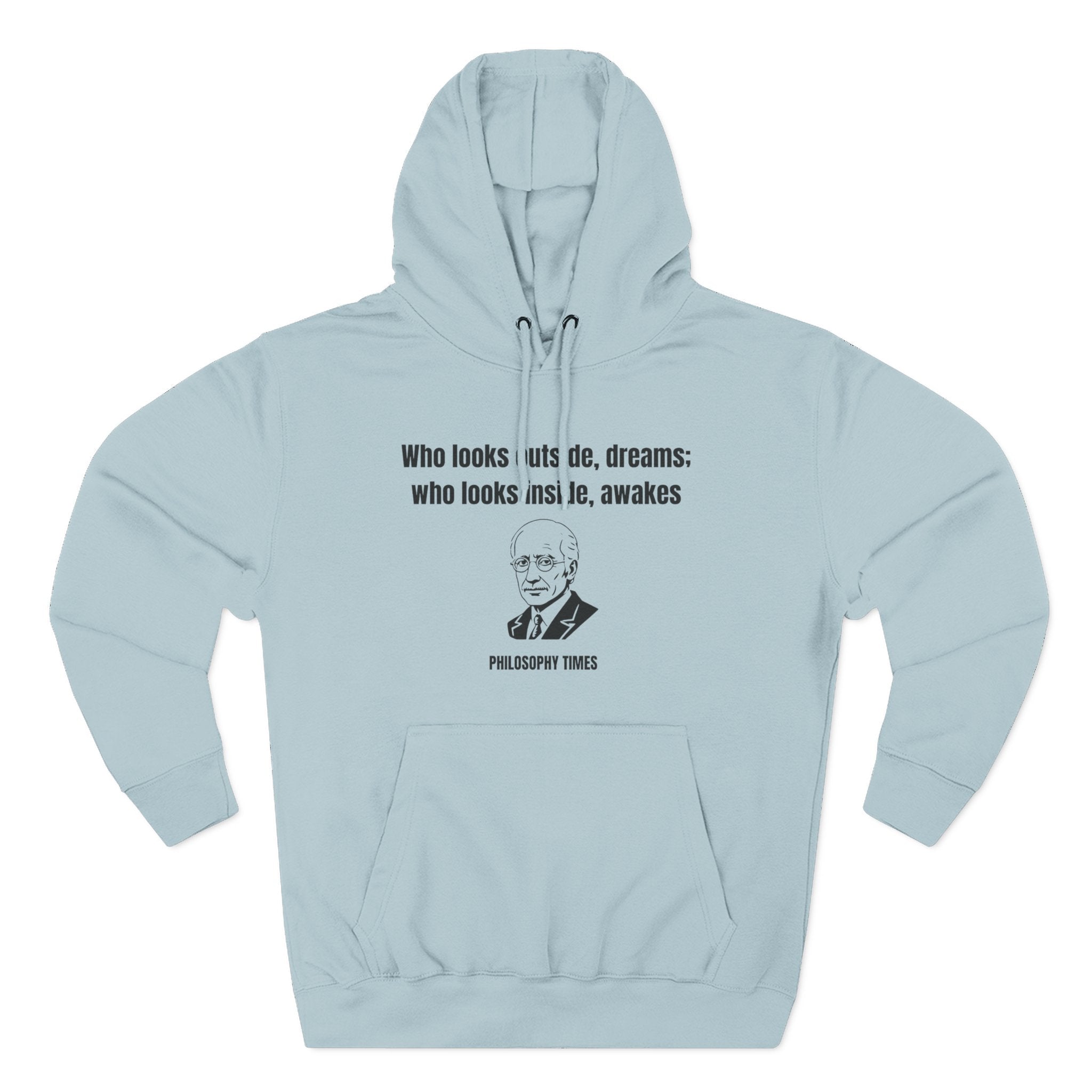 'Who Looks Outside Dreams' Carl Jung Quote Hoodie – Motivational Apparel