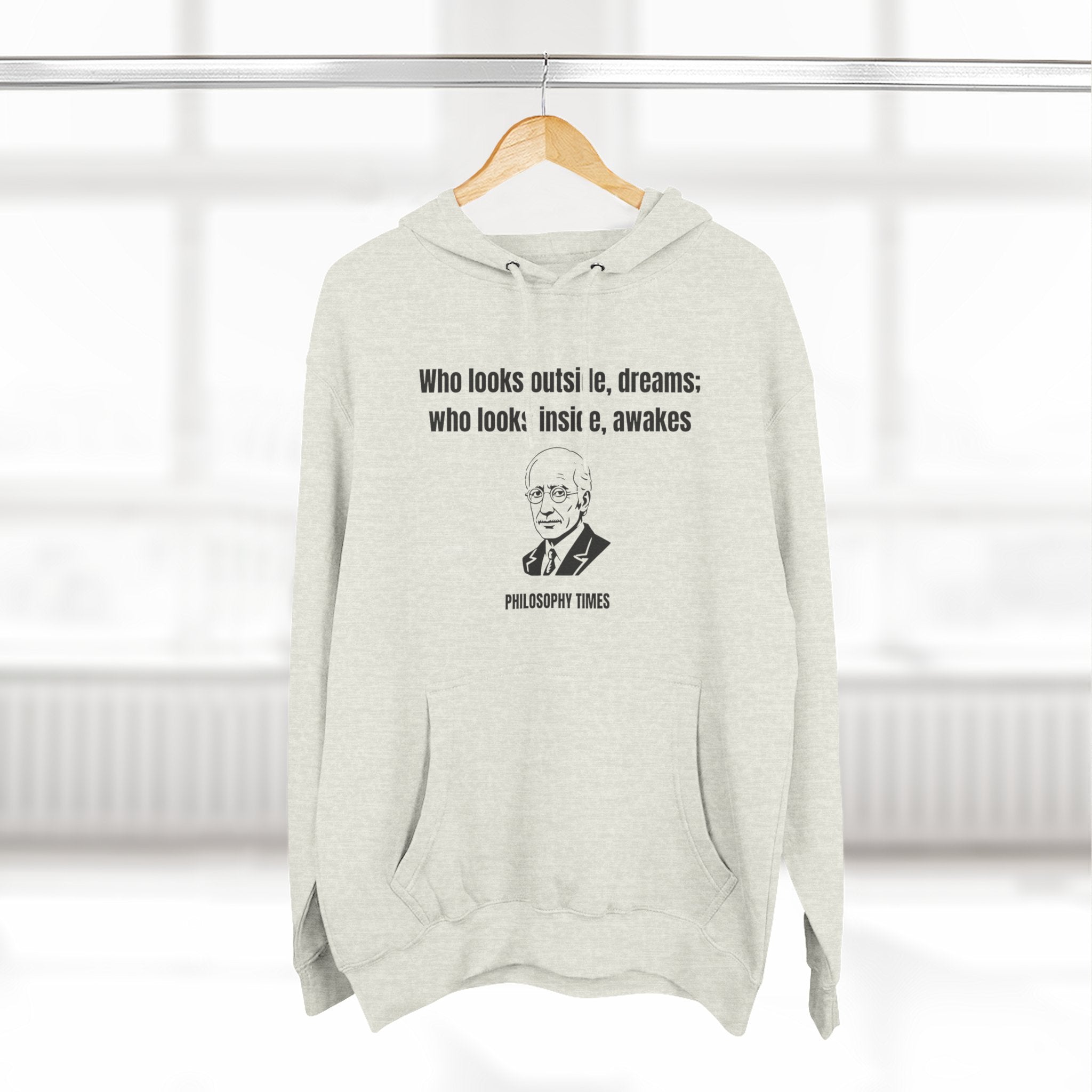 'Who Looks Outside Dreams' Carl Jung Quote Hoodie – Motivational Apparel