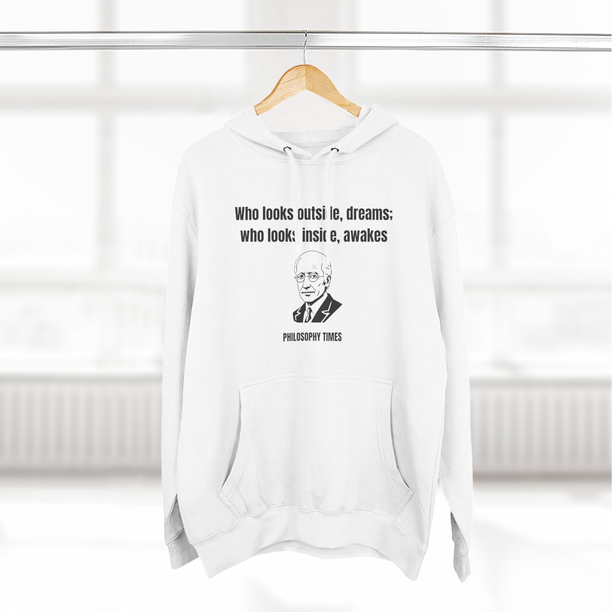 'Who Looks Outside Dreams' Carl Jung Quote Hoodie – Motivational Apparel