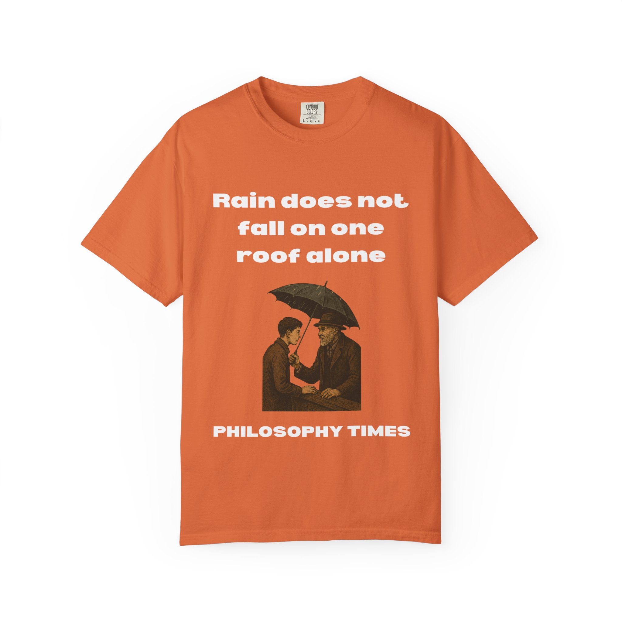 'Rain Does Not Fall on One Roof Alone' T-Shirt – African Proverb Tee