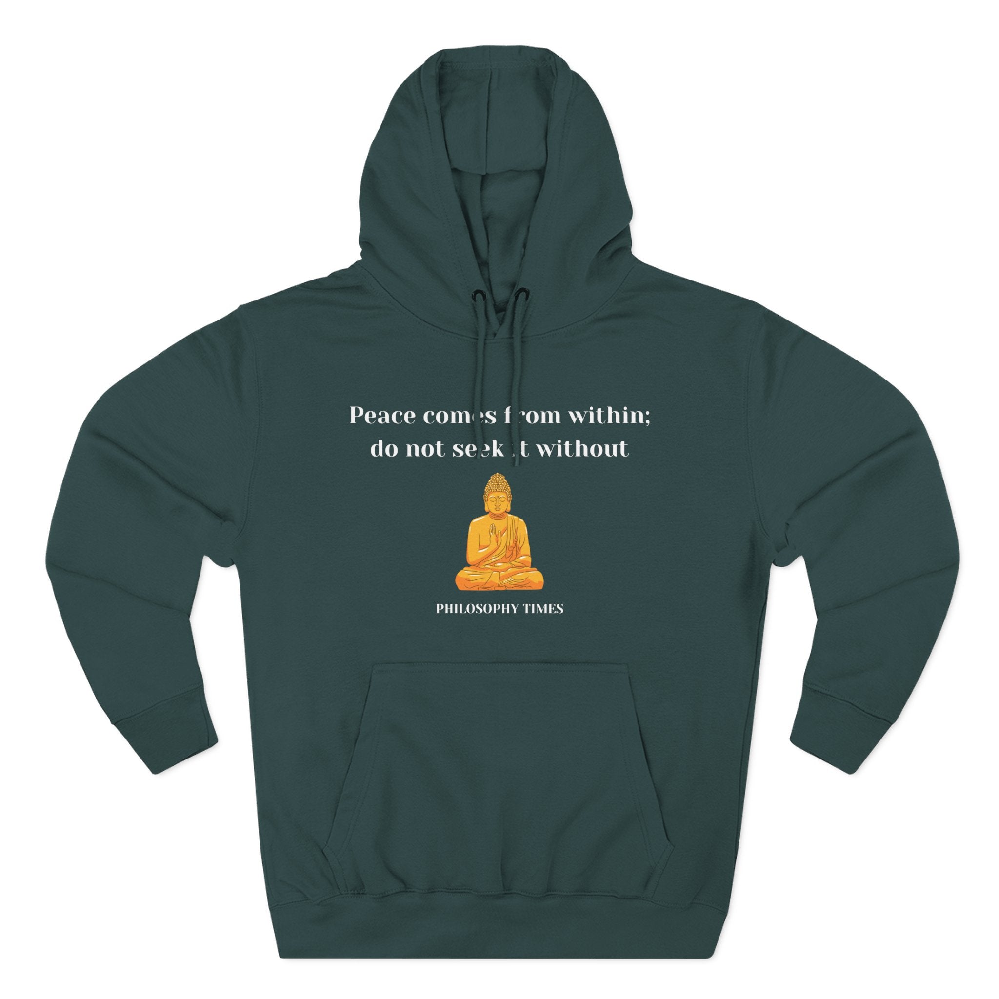 Buddha “Peace Comes From Within” Quote Hoodie – Mindful Apparel