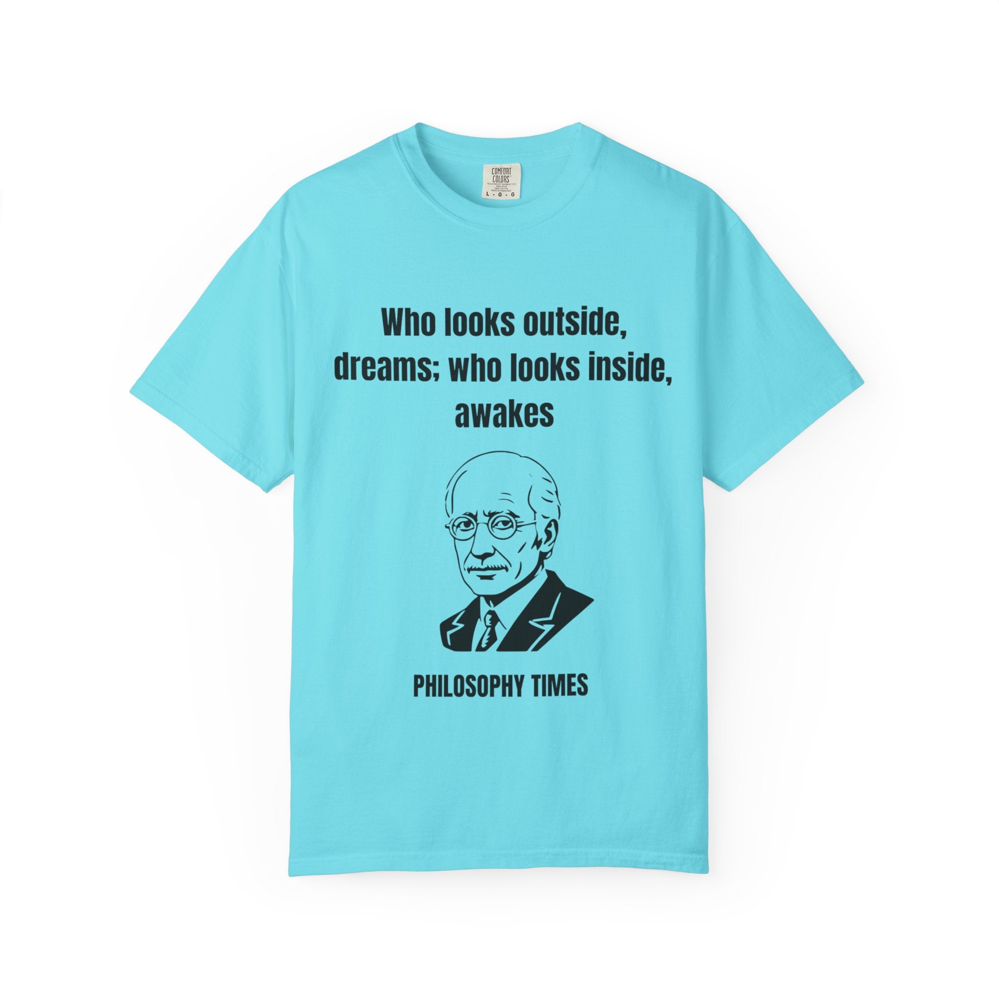 Carl Jung Quote Shirt – 'Who Looks Outside Dreams' Graphic Tee