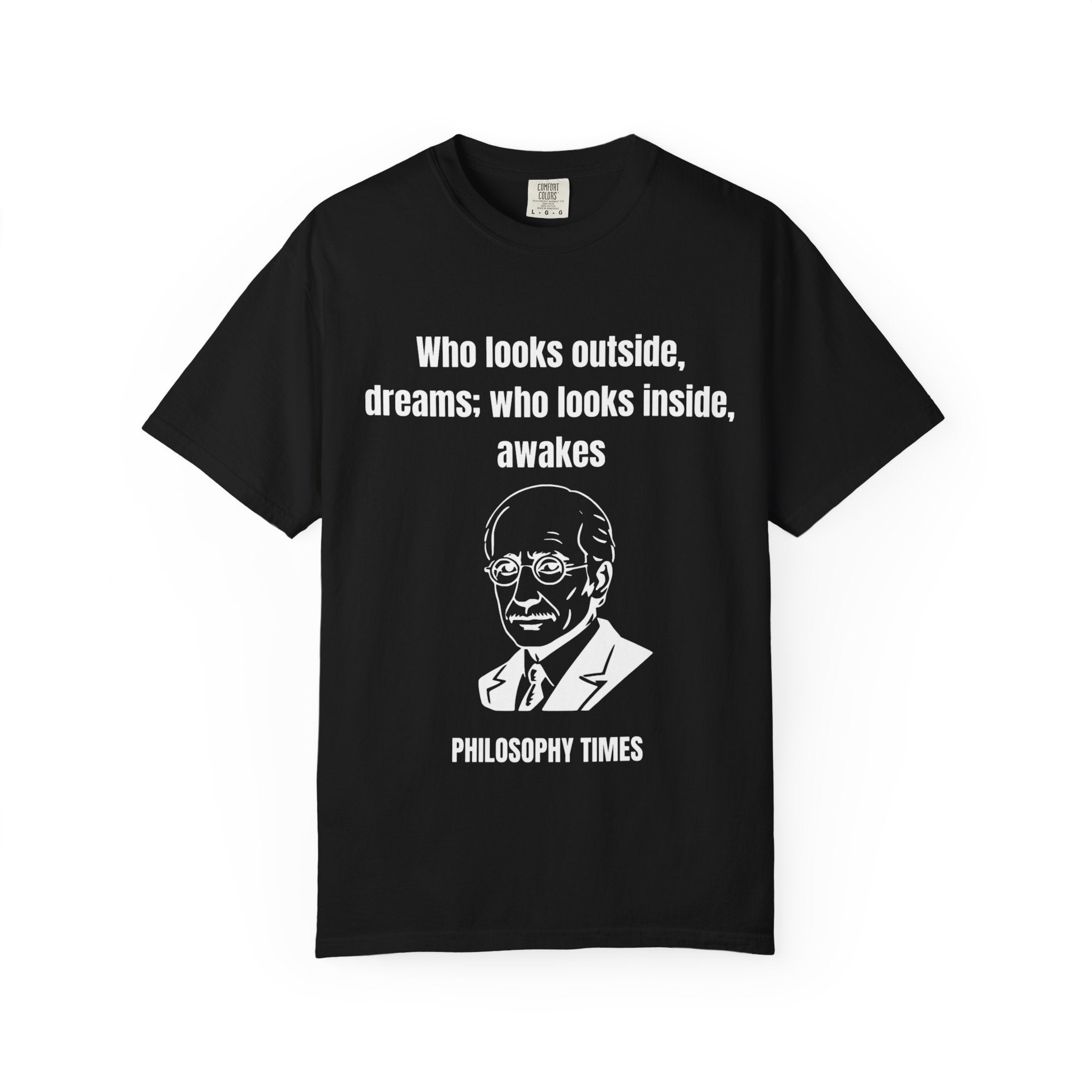 Carl Jung Quote Shirt – 'Who Looks Outside Dreams' Graphic Tee