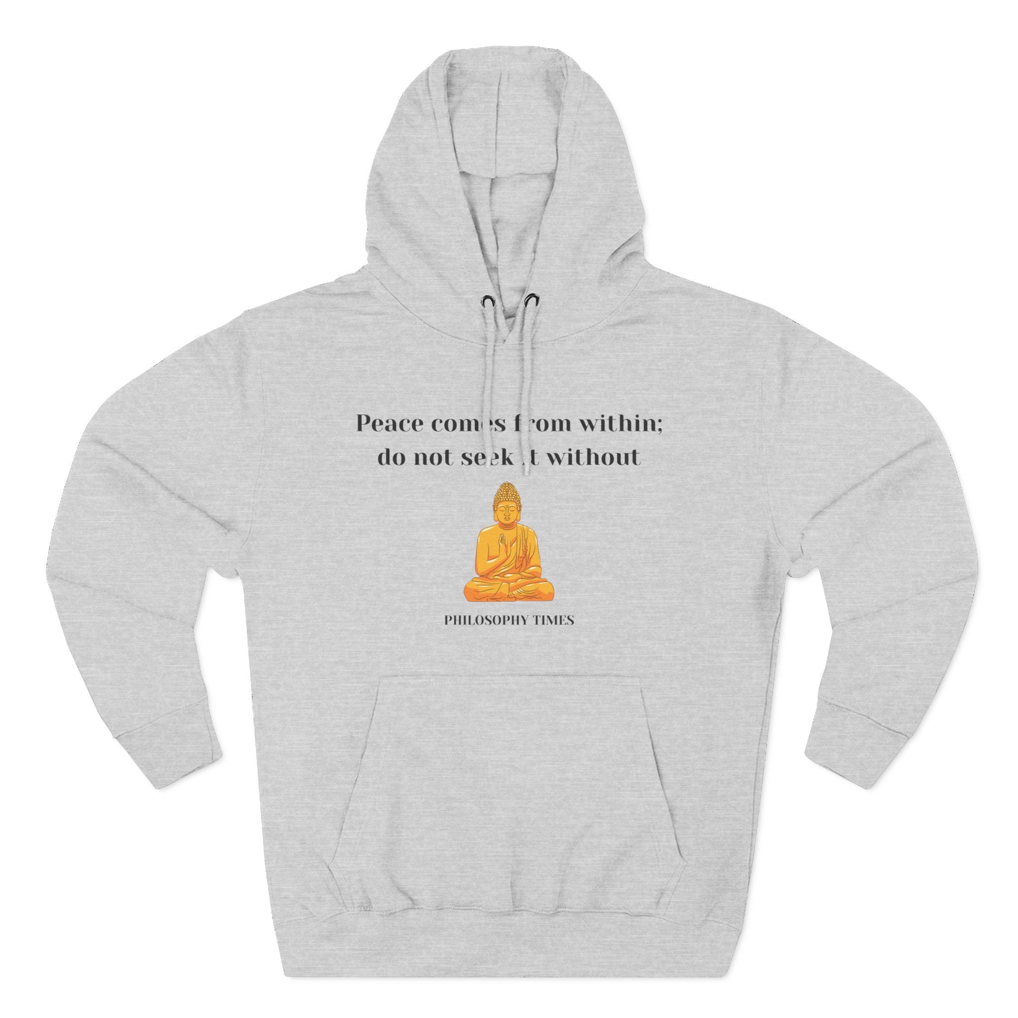 Buddha “Peace Comes From Within” Quote Hoodie – Mindful Apparel