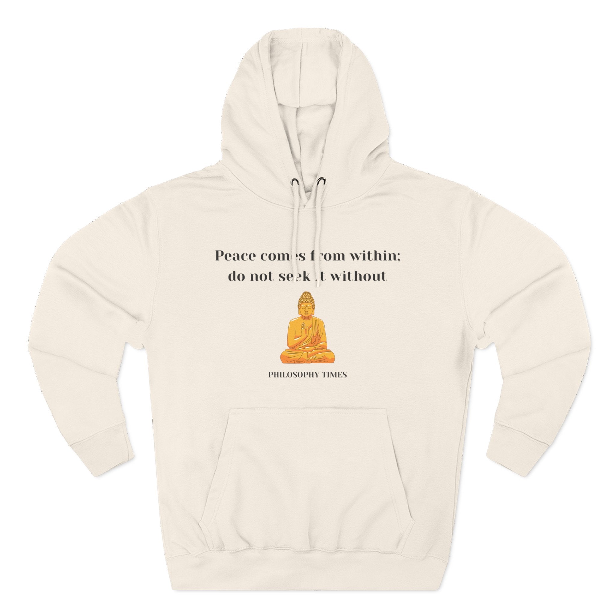 Buddha “Peace Comes From Within” Quote Hoodie – Mindful Apparel