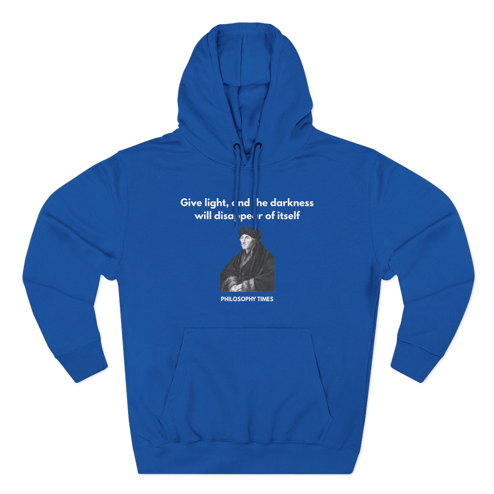 'Give Light' Hoodie – Desiderius Erasmus Quote | Motivational Philosophy Clothing