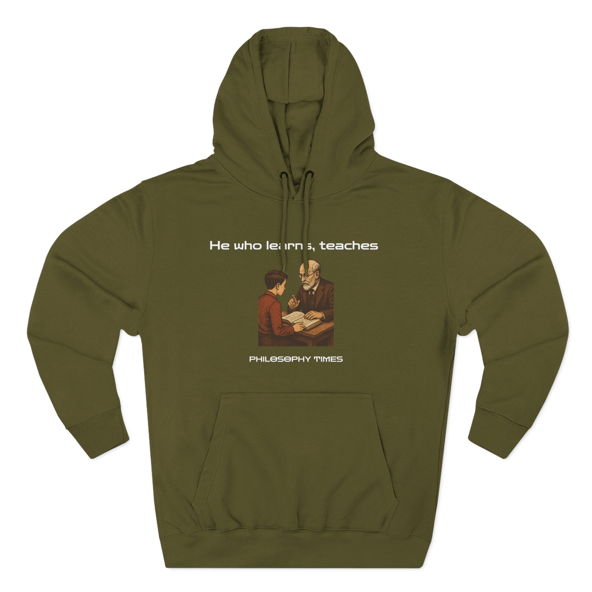 "He Who Learns, Teaches" Quote Apparel - African Proverb Hoodie