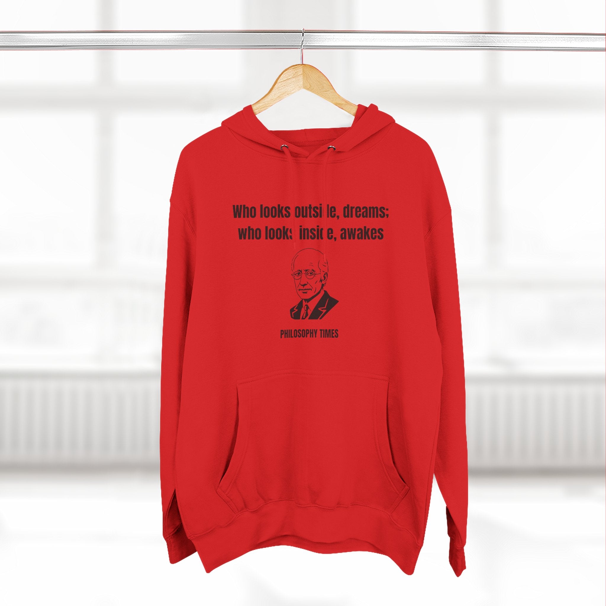 'Who Looks Outside Dreams' Carl Jung Quote Hoodie – Motivational Apparel