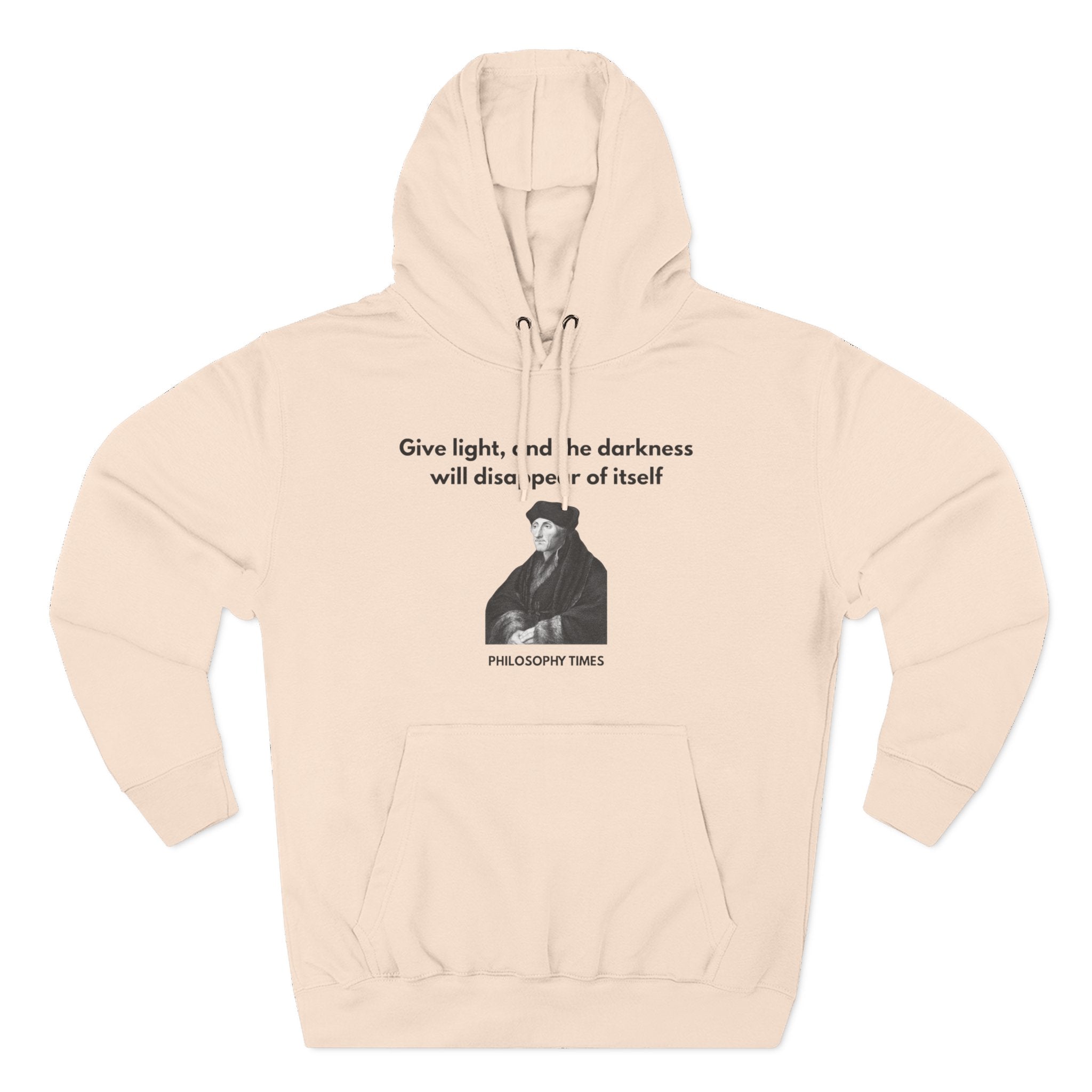 'Give Light' Hoodie – Desiderius Erasmus Quote | Motivational Philosophy Clothing