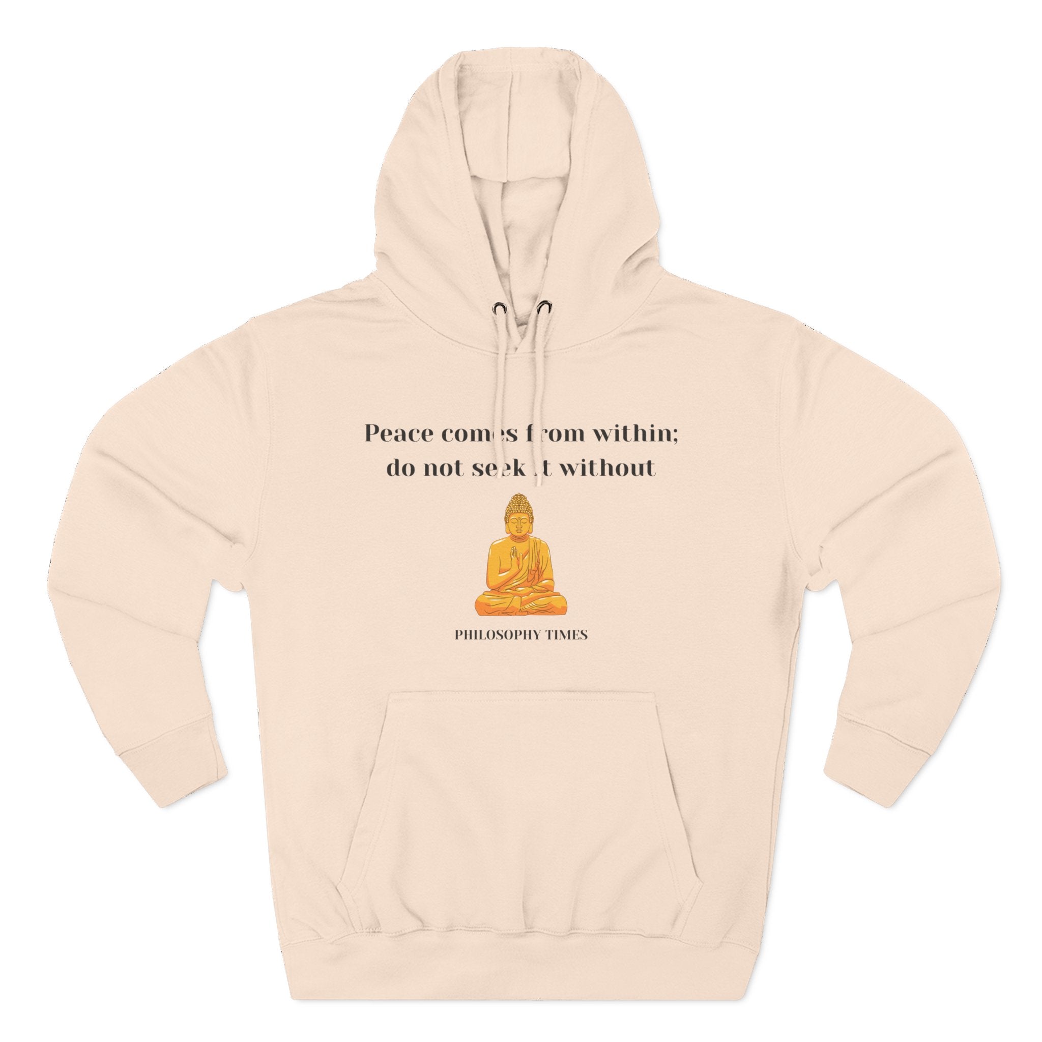 Buddha “Peace Comes From Within” Quote Hoodie – Mindful Apparel