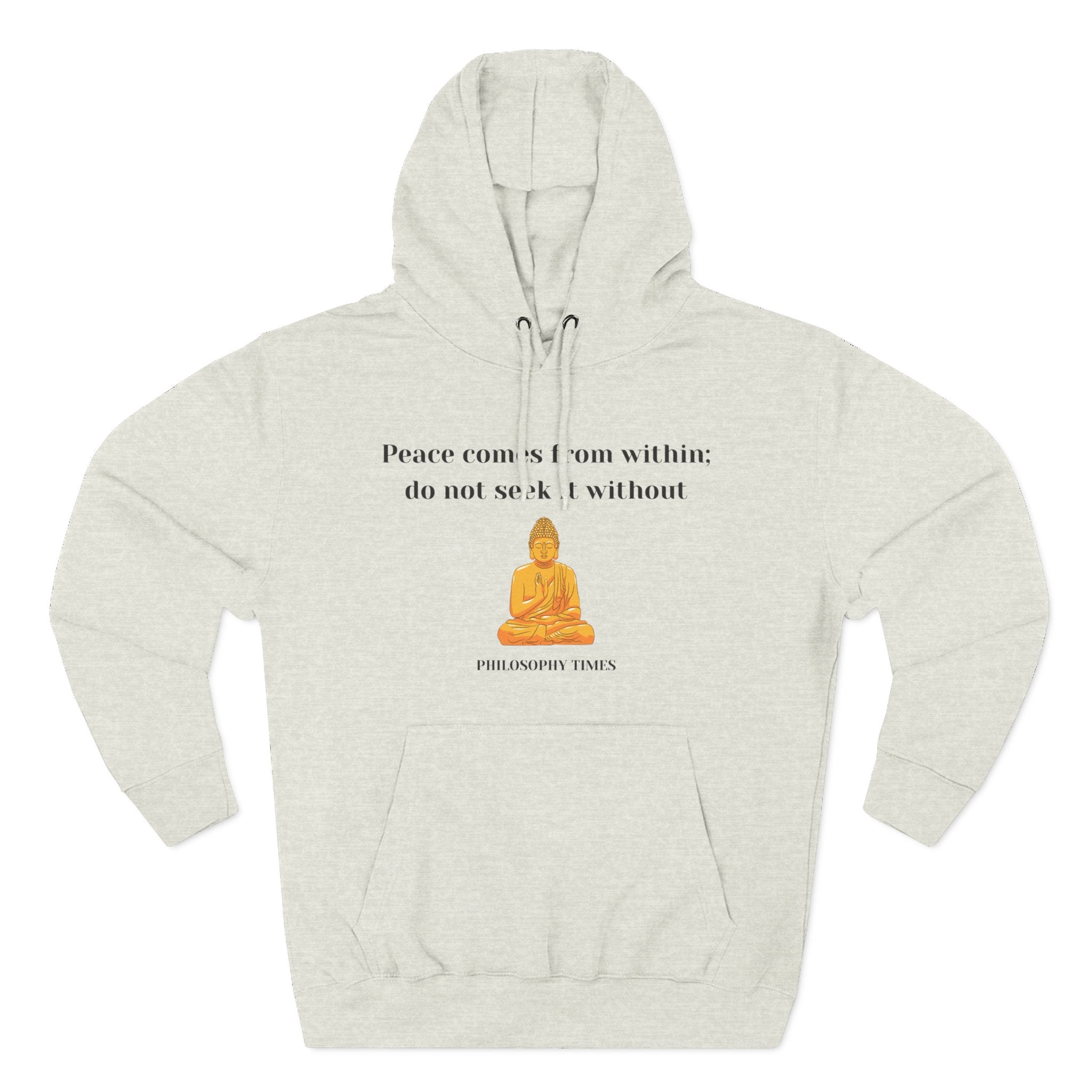 Buddha “Peace Comes From Within” Quote Hoodie – Mindful Apparel
