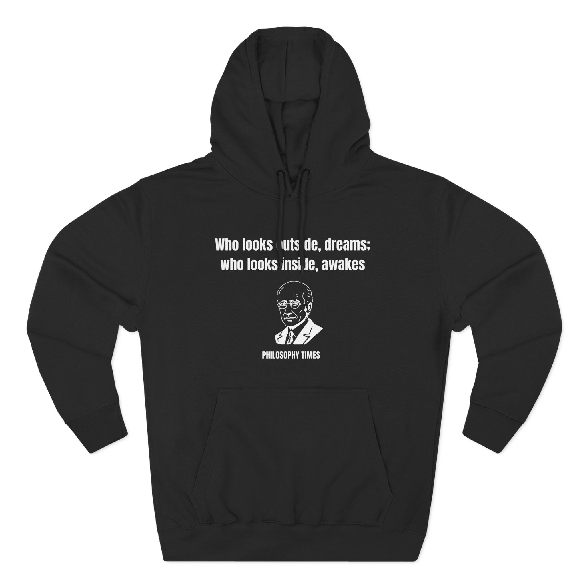 'Who Looks Outside Dreams' Carl Jung Quote Hoodie – Motivational Apparel