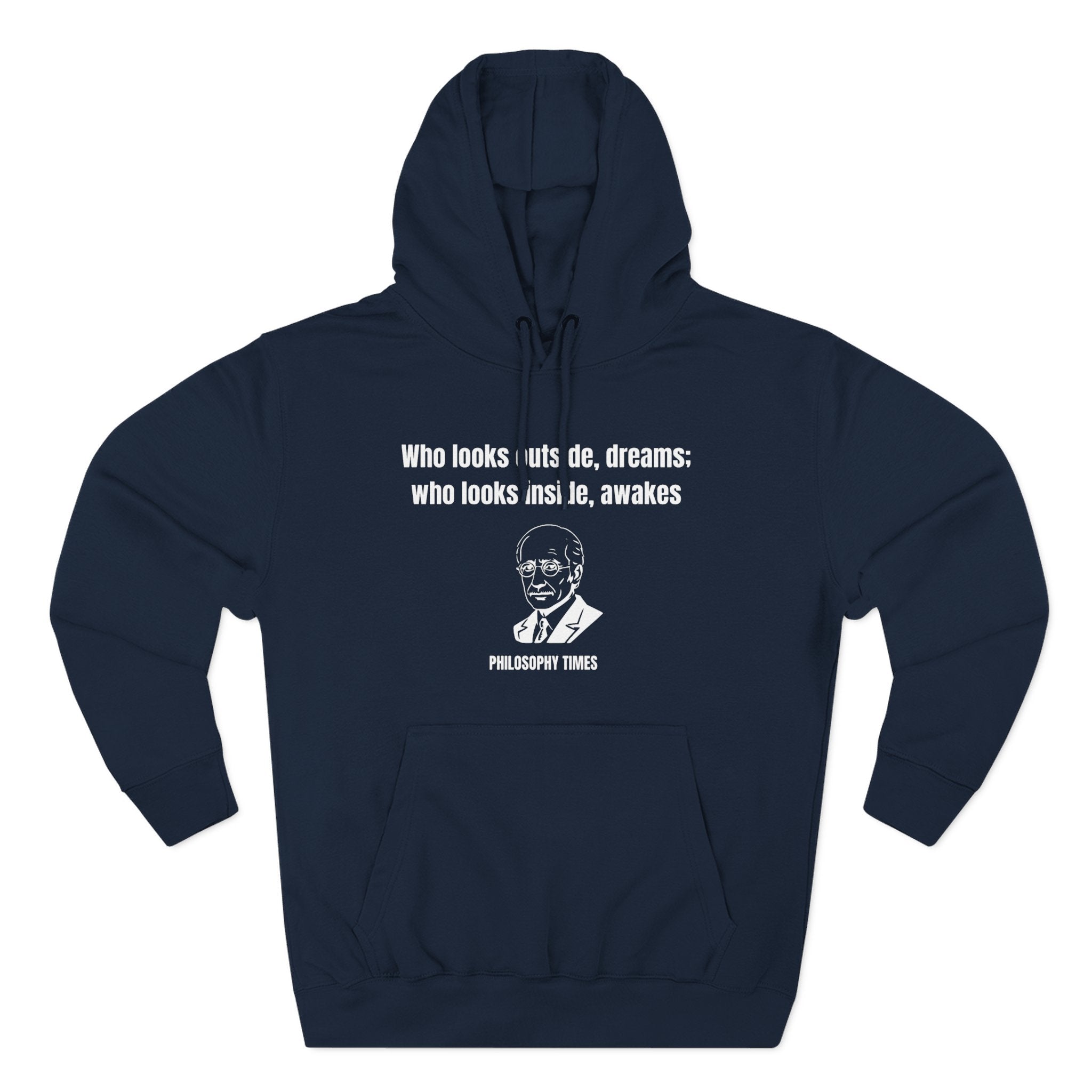 'Who Looks Outside Dreams' Carl Jung Quote Hoodie – Motivational Apparel