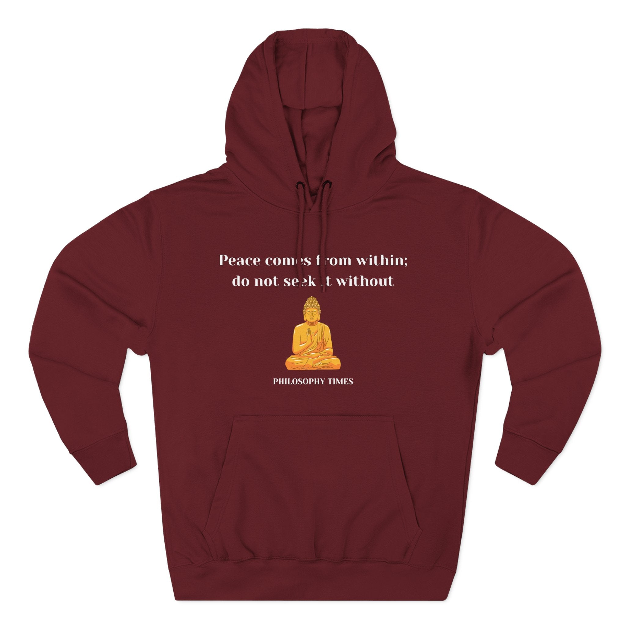 Buddha “Peace Comes From Within” Quote Hoodie – Mindful Apparel