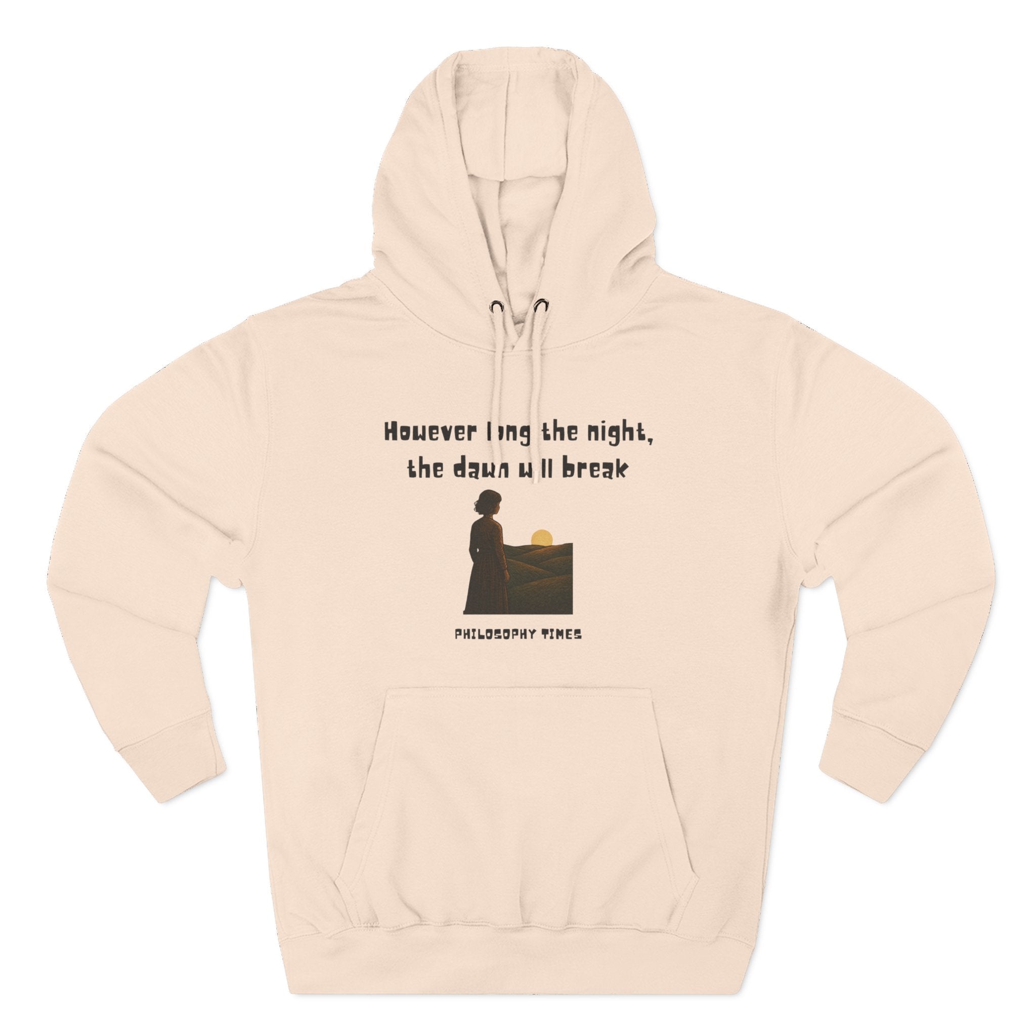 African Proverb Hoodie – “However Long the Night, the Dawn Will Break”