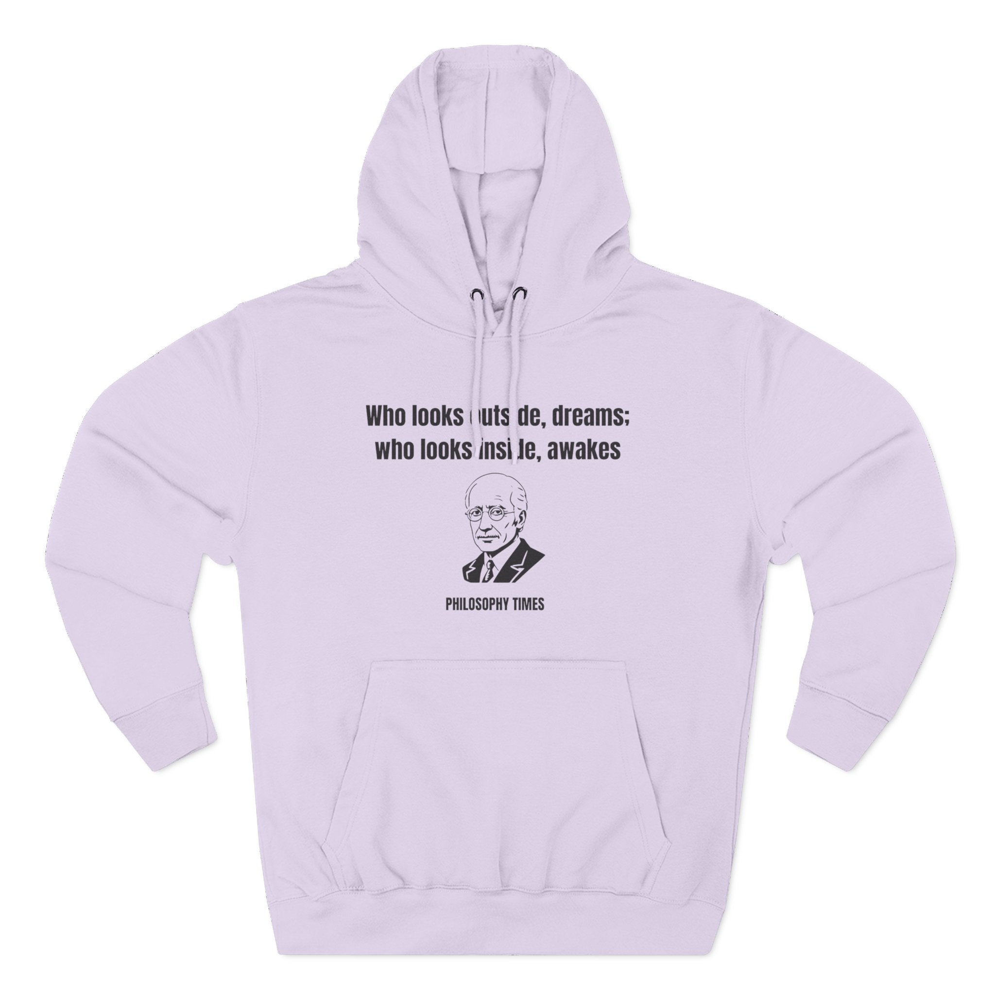 'Who Looks Outside Dreams' Carl Jung Quote Hoodie – Motivational Apparel