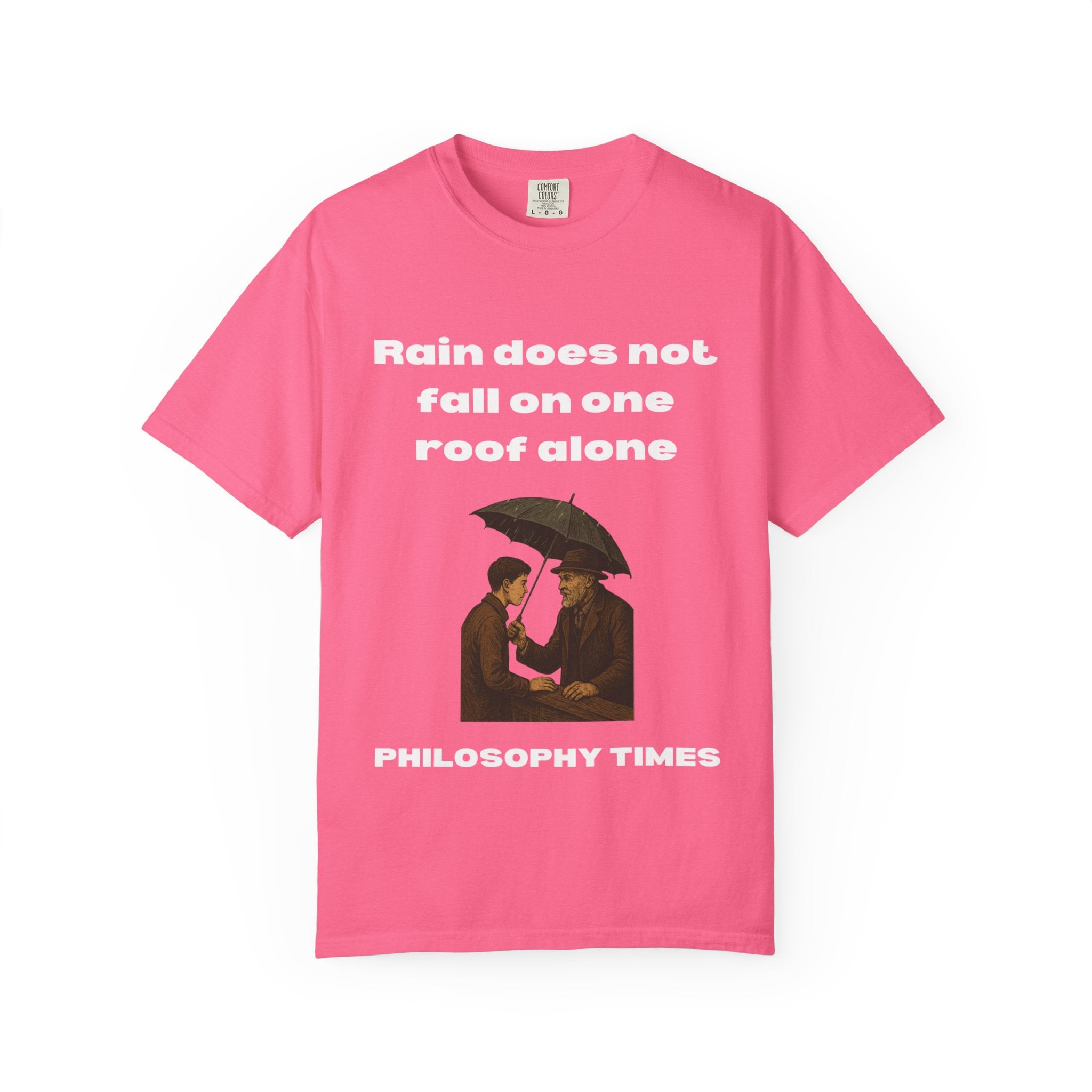 'Rain Does Not Fall on One Roof Alone' T-Shirt – African Proverb Tee
