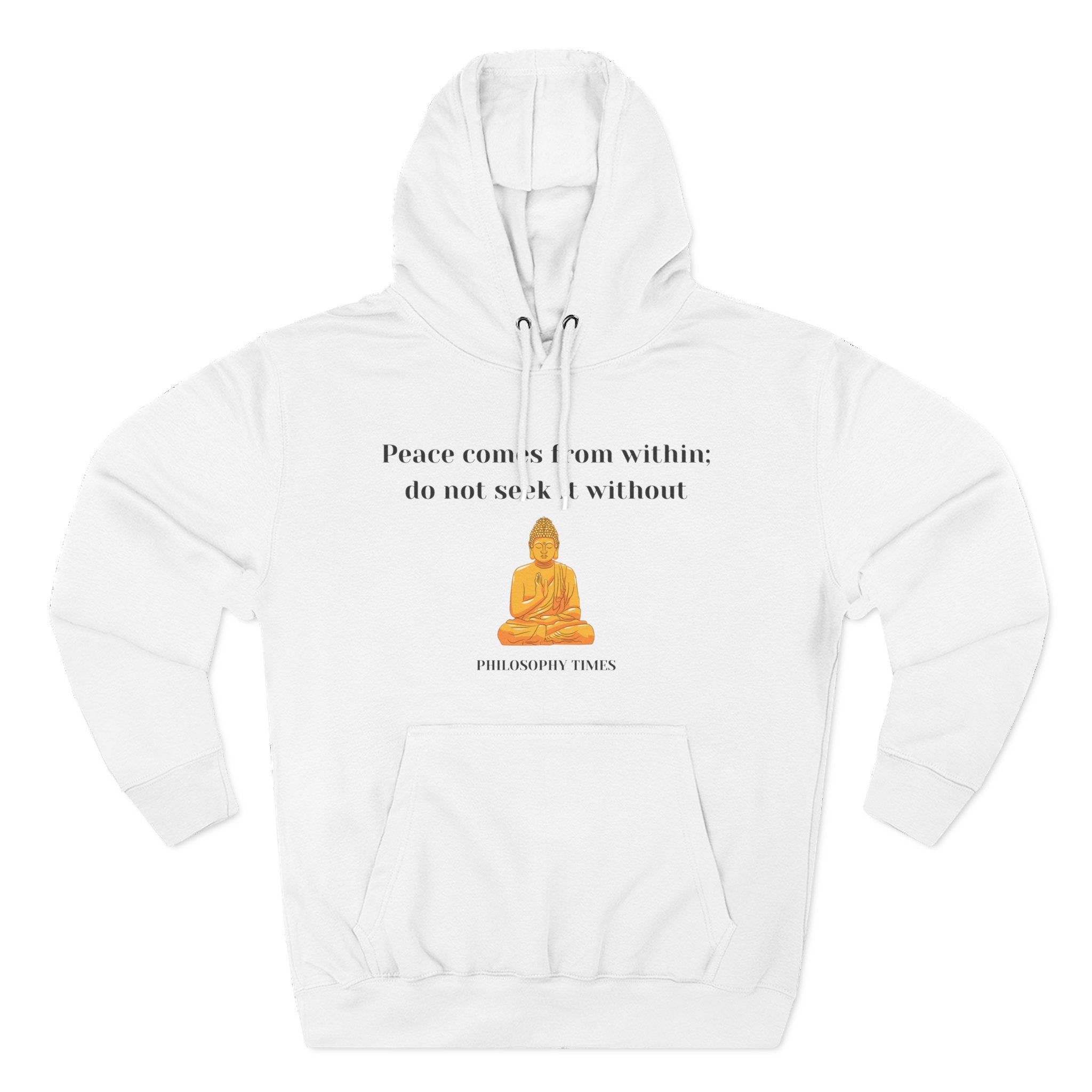 Buddha “Peace Comes From Within” Quote Hoodie – Mindful Apparel