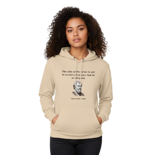 Aristotle 'The Aim of the Wise' Philosophy Quote Fleece Hoodie