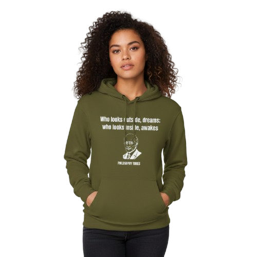 'Who Looks Outside Dreams' Carl Jung Quote Hoodie – Motivational Apparel